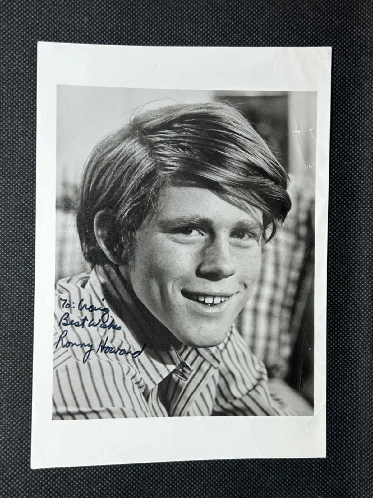 Ron Howard — Vintage Ron Howard Autographed B&W 5”x7” Photo Early Ronny Signature Happy Days