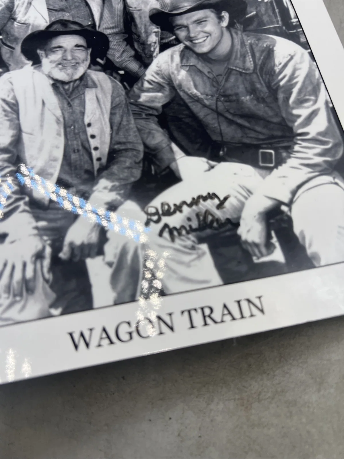 Denny Miller — Denny Miller Actor Signed BW 8x10 Photo Wagon Train, image 3
