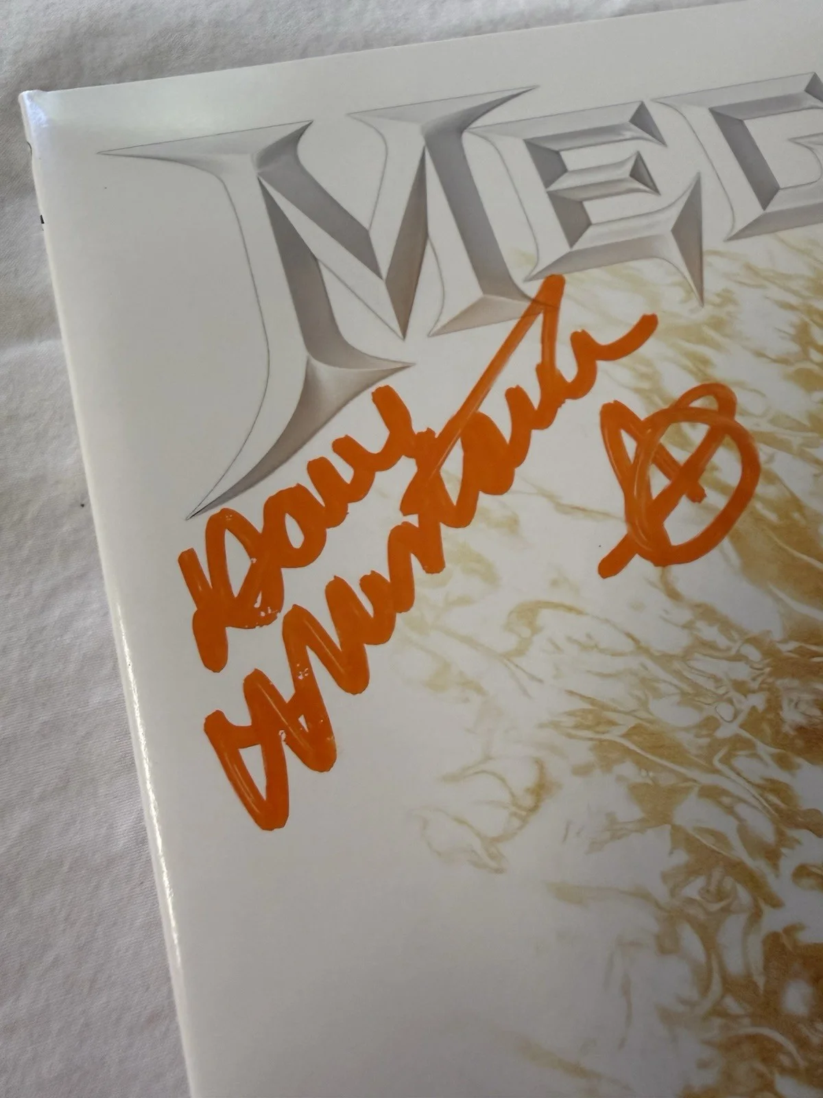 Megadeth Mustaine, Mantysaari, LoMenzo & Verbeuren Signed Auto LP Record JSA COA, изображение 4