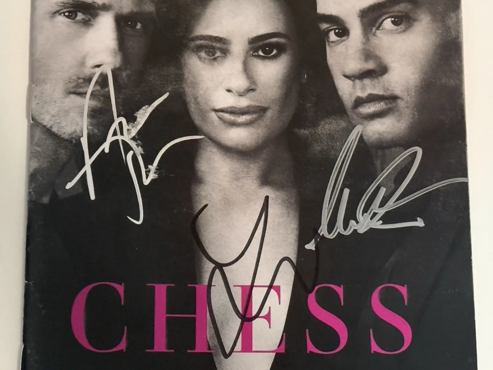 Lea Michele, Aaron Tveit, Nicholas Christopher — Chess signed Broadway Playbill Lea Michele Aaron Tveit Nicholas Christopher, image 2