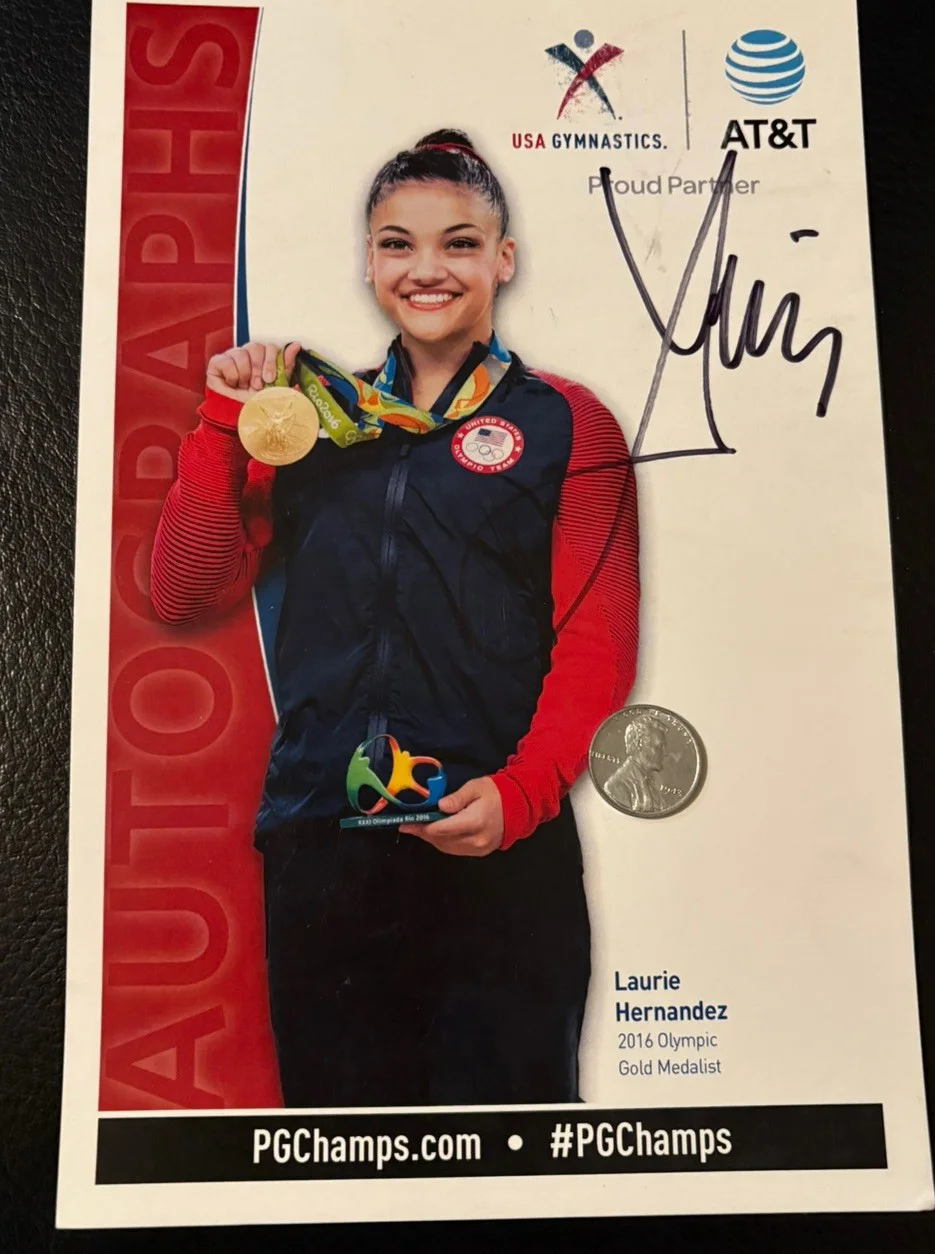 autograph hand signed Authentic Laurie Hernandez, image 2