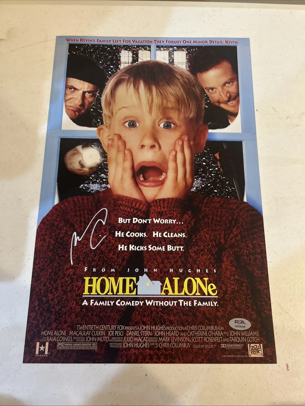 Macaulay Culkin — MACAULAY CULKIN SIGNED AUTOGRAPH HOME ALONE 11x17 MOVIE POSTER PSA COA CHRISTMAS, изображение 2