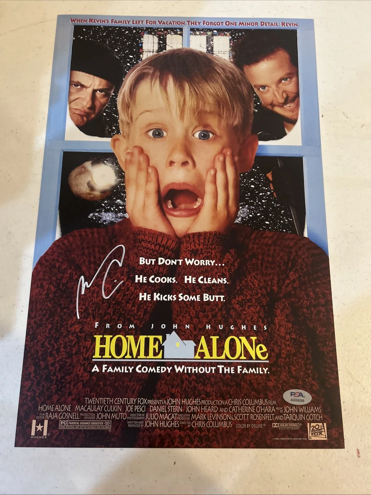 Macaulay Culkin — MACAULAY CULKIN SIGNED AUTOGRAPH HOME ALONE 11x17 MOVIE POSTER PSA COA CHRISTMAS, изображение 3