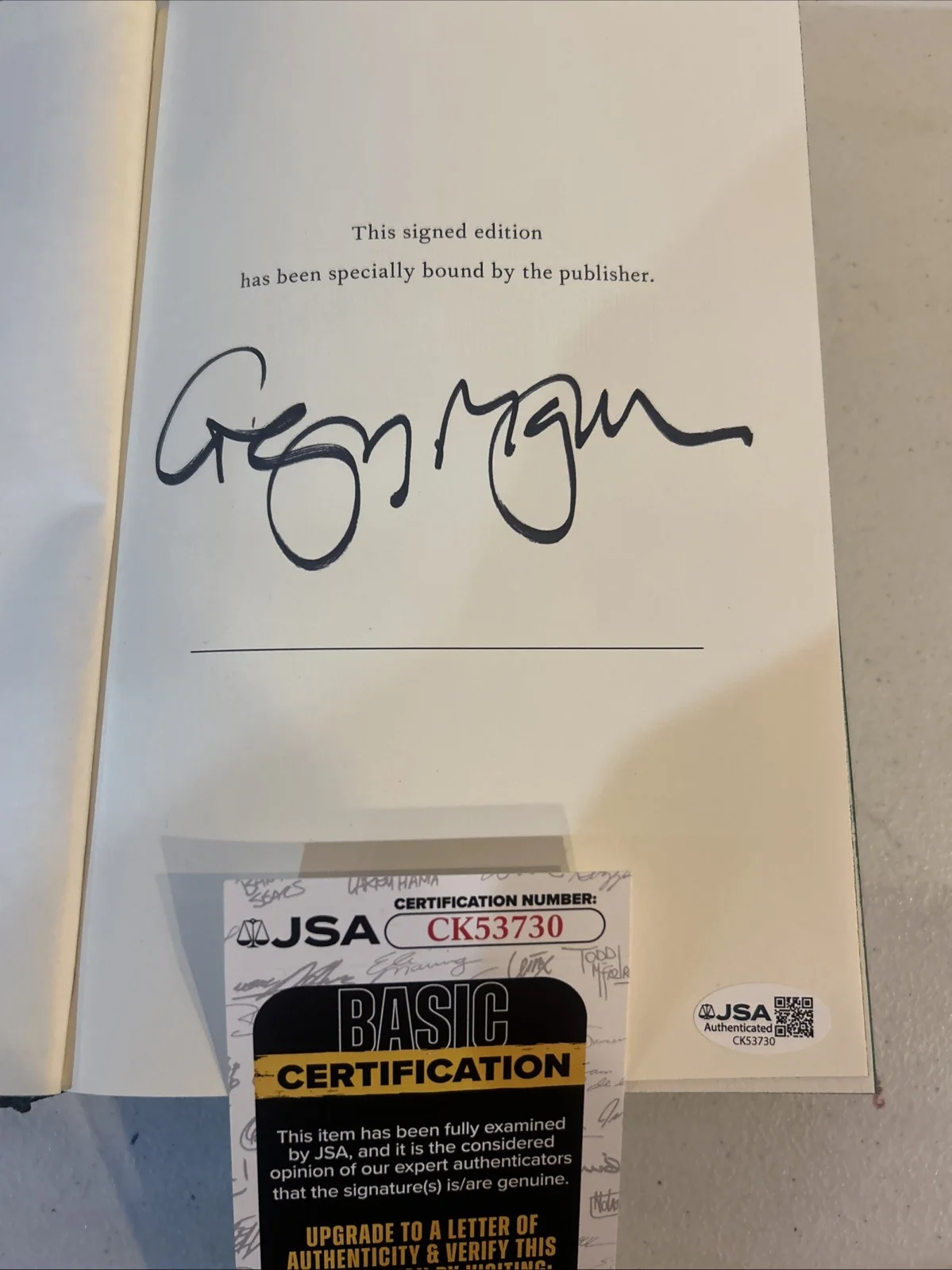Gregory Maguire — GREGORY MAGUIRE SIGNED AUTOGRAPH HARDCOVER WICKED BOOK JSA COA ARIANA GRANDE, image 2