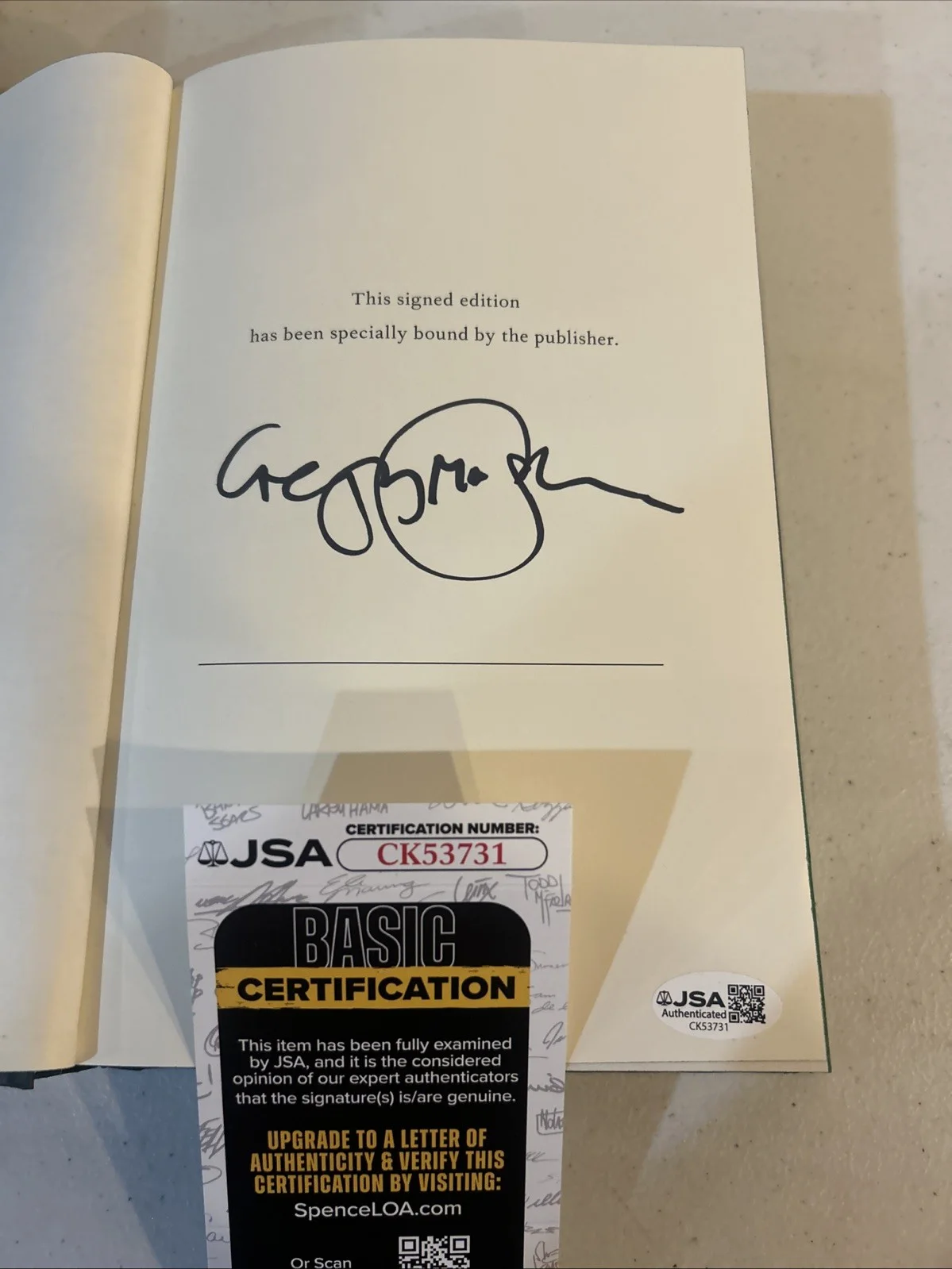 Gregory Maguire — GREGORY MAGUIRE SIGNED AUTOGRAPH HARDCOVER WICKED BOOK JSA COA ARIANA GRANDE, изображение 3