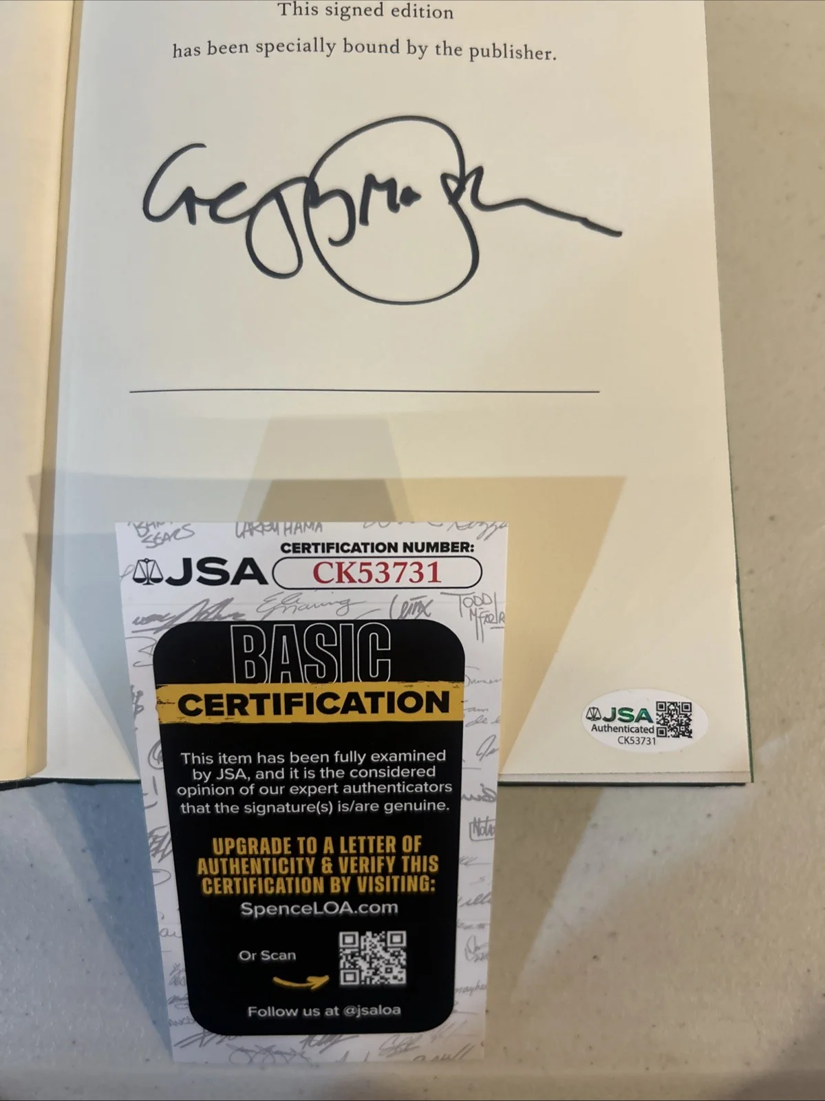 Gregory Maguire — GREGORY MAGUIRE SIGNED AUTOGRAPH HARDCOVER WICKED BOOK JSA COA ARIANA GRANDE, изображение 5
