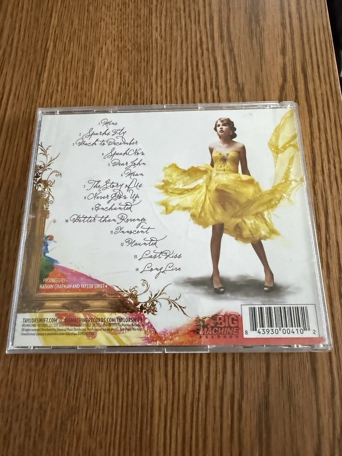 SIGNED Taylor Swift Speak Now CD 2010, image 5