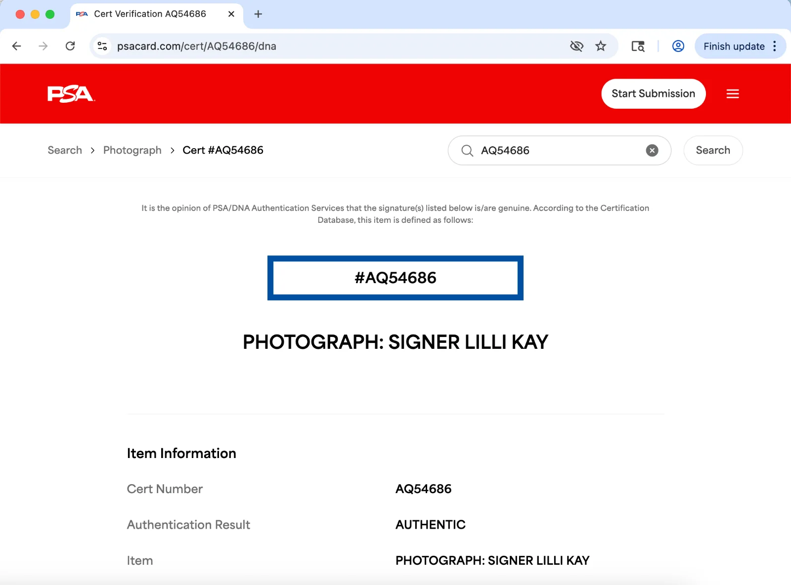 Lilli Kay — Lilli Kay signed 8x10 photo PSA DNA autograph suit, image 3