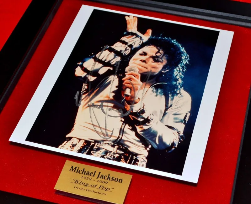 MICHAEL JACKSON Rare Signed Autograph, COA, UACC Registered Dealer #228, FRAME, image 5