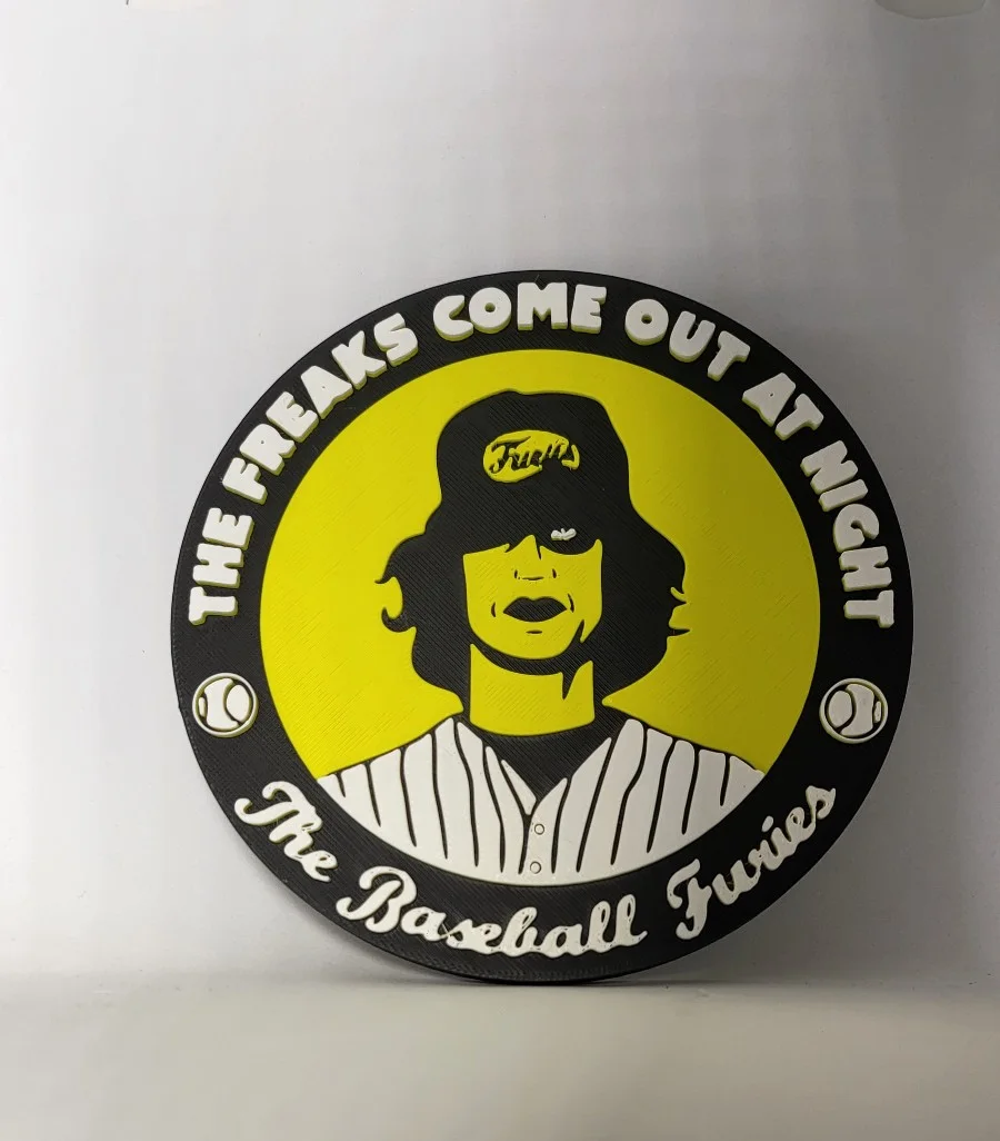The Warriors “The Freaks Come Out At Night” 3D Printed Logo Sign Plaque, image 2