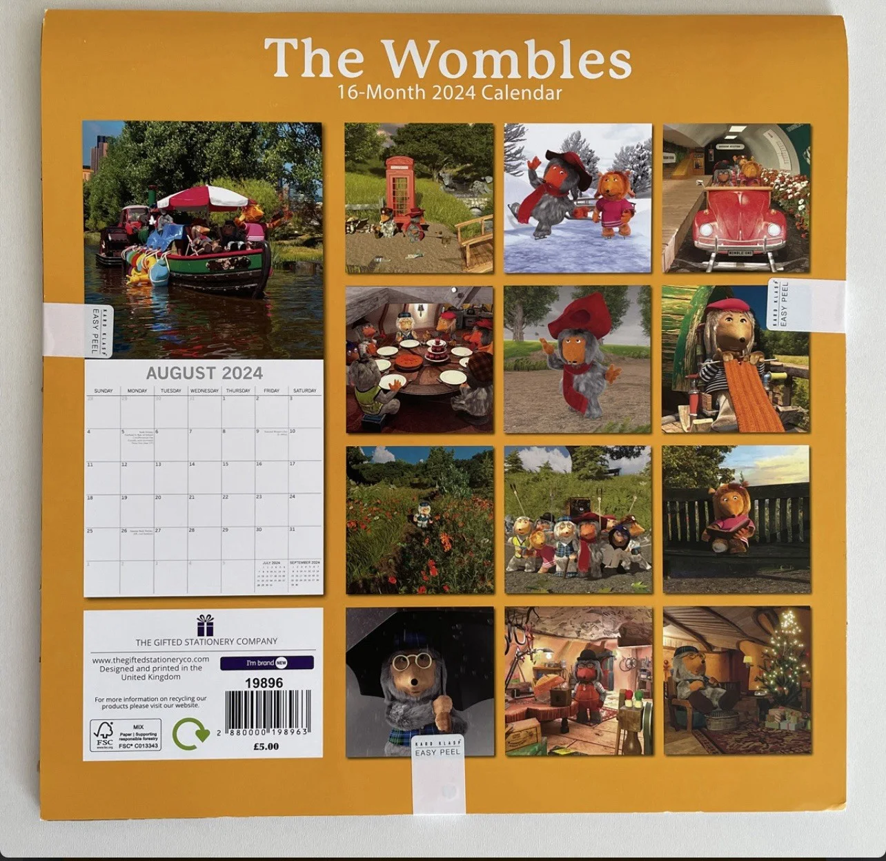 Wombles 2024 Colour Calendar Rare Limited Edition Calendar, image 2