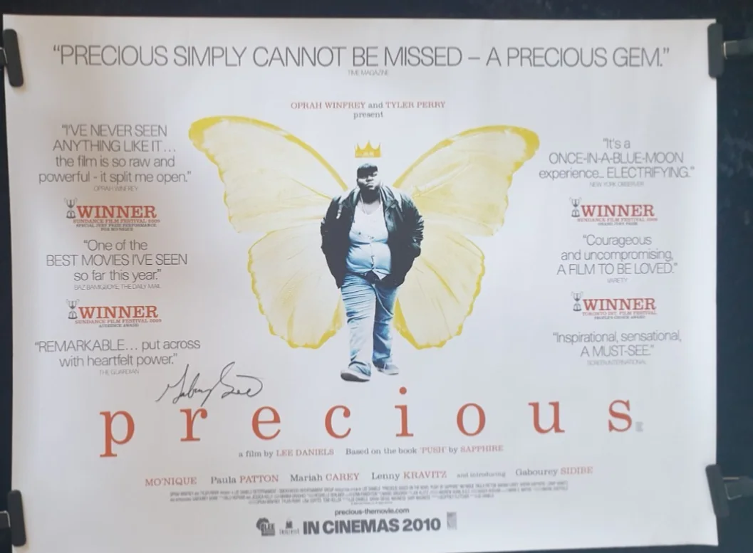 Original UK Quad PRECIOUS (2009) DS Signed Gabourey Sidibe Rolled Poster, image 3