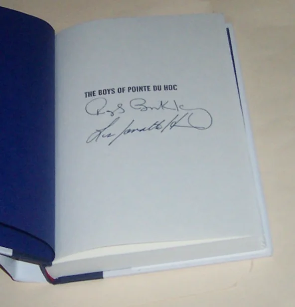 THE BOYS OF POINTE DU HOC BOOK FIRST EDITION signed DAVID BRINKLEY LISA HENN, image 2