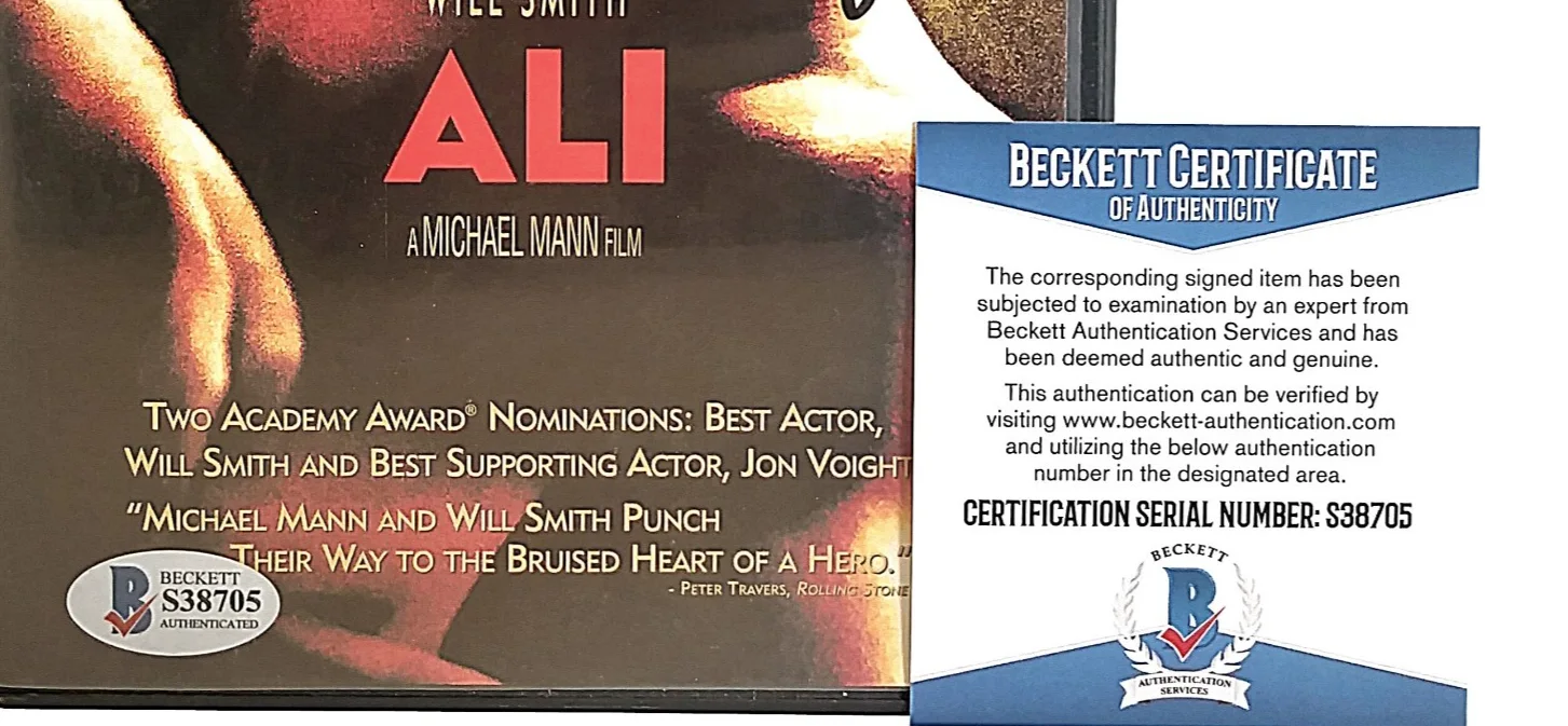 Will Smith — Will Smith Signed Ali DVD Movie Cover Beckett BAS Boxing The Fresh Prince Auto, image 4