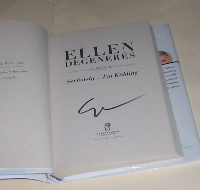 SERIOUSLY...IM KIDDING BOOK FIRST EDITION signed autographed ELLEN DEGENERES, image 2
