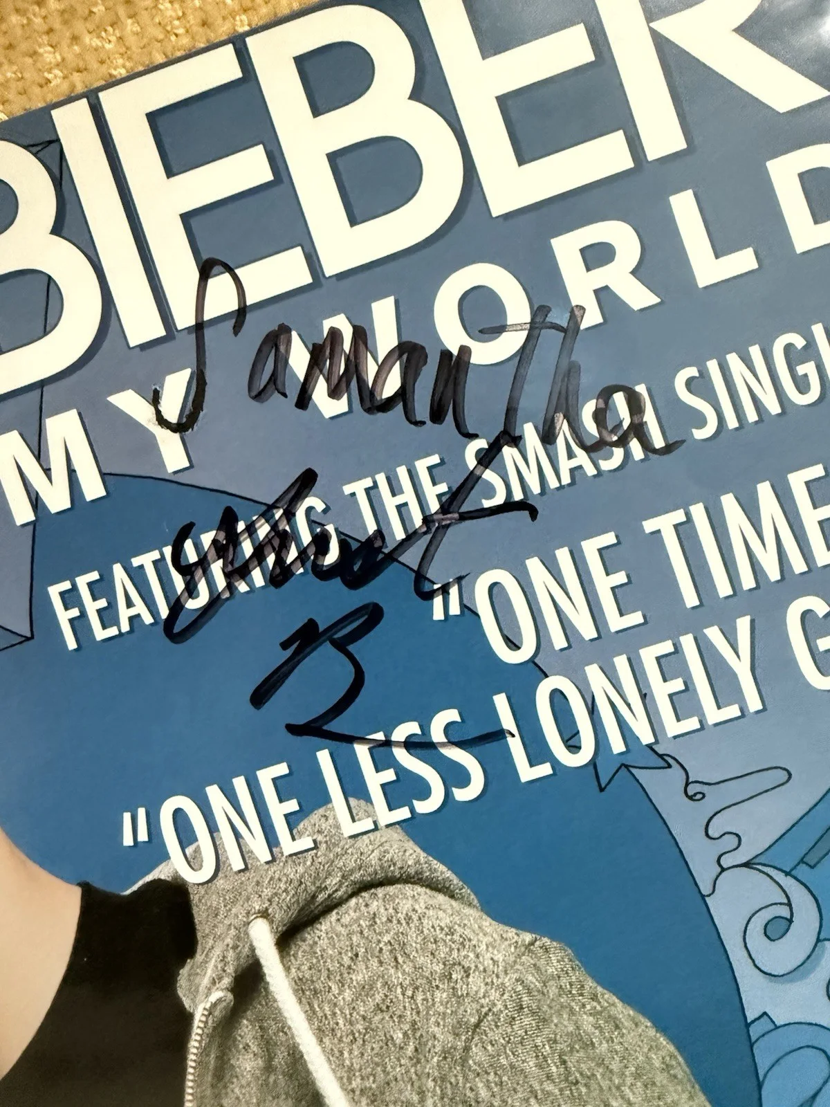 Póster autografiado raro firmado por Justin Bieber My World 2.0 11x17 ACOA LOA, изображение 4