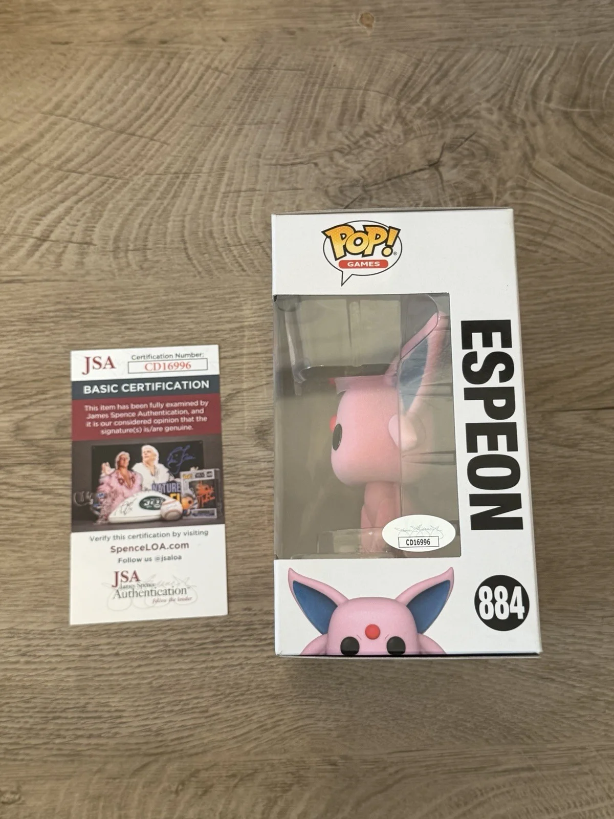 Erica Schroeder — Erica Schroeder Signed Autograph Inscribe Funko Pop 884 Espeon Pokemon JSA COA, image 2