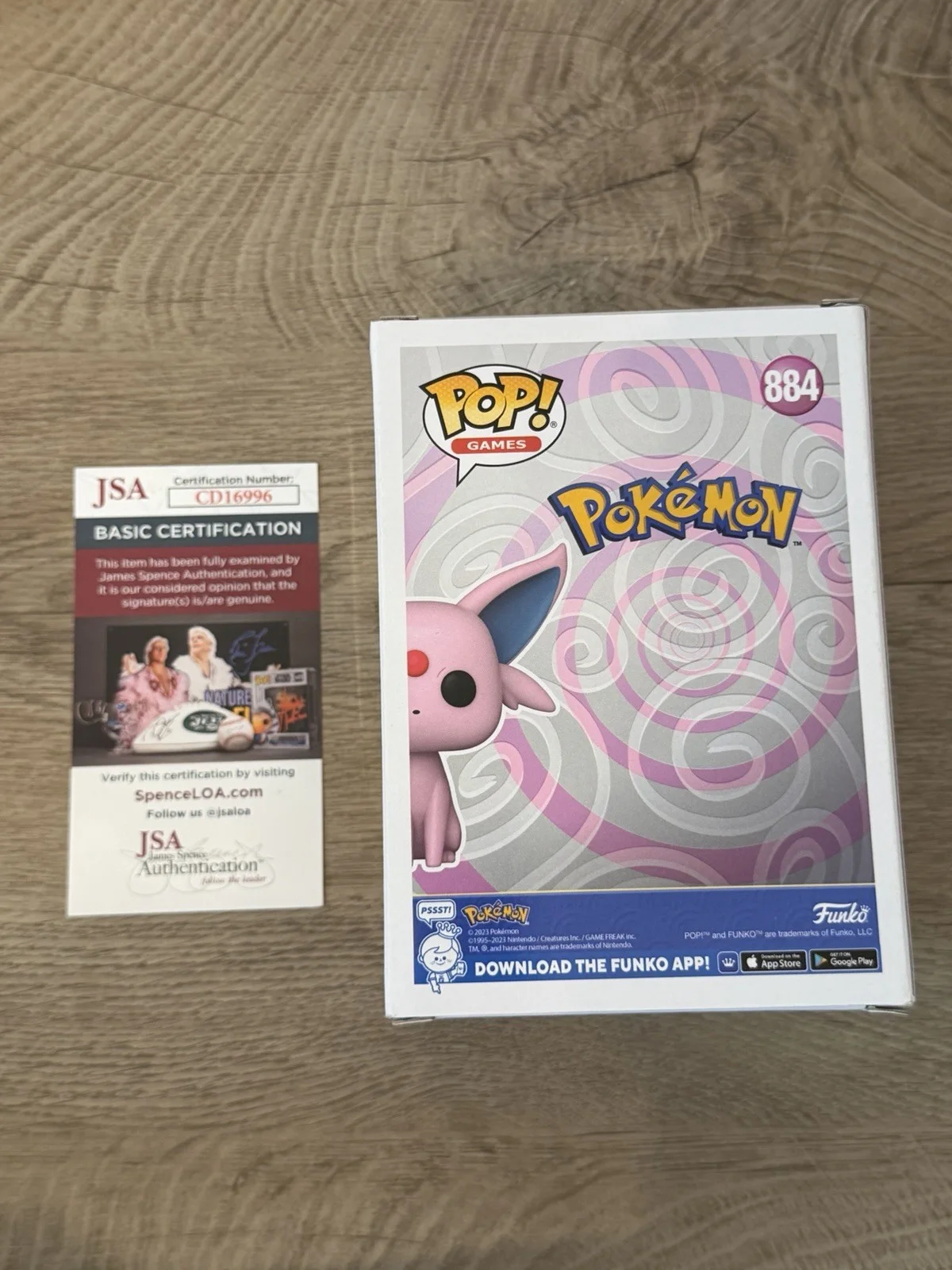 Erica Schroeder — Erica Schroeder Signed Autograph Inscribe Funko Pop 884 Espeon Pokemon JSA COA, image 3