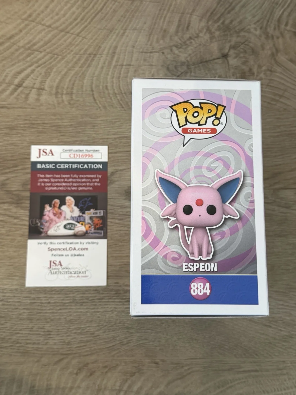 Erica Schroeder — Erica Schroeder Signed Autograph Inscribe Funko Pop 884 Espeon Pokemon JSA COA, image 4