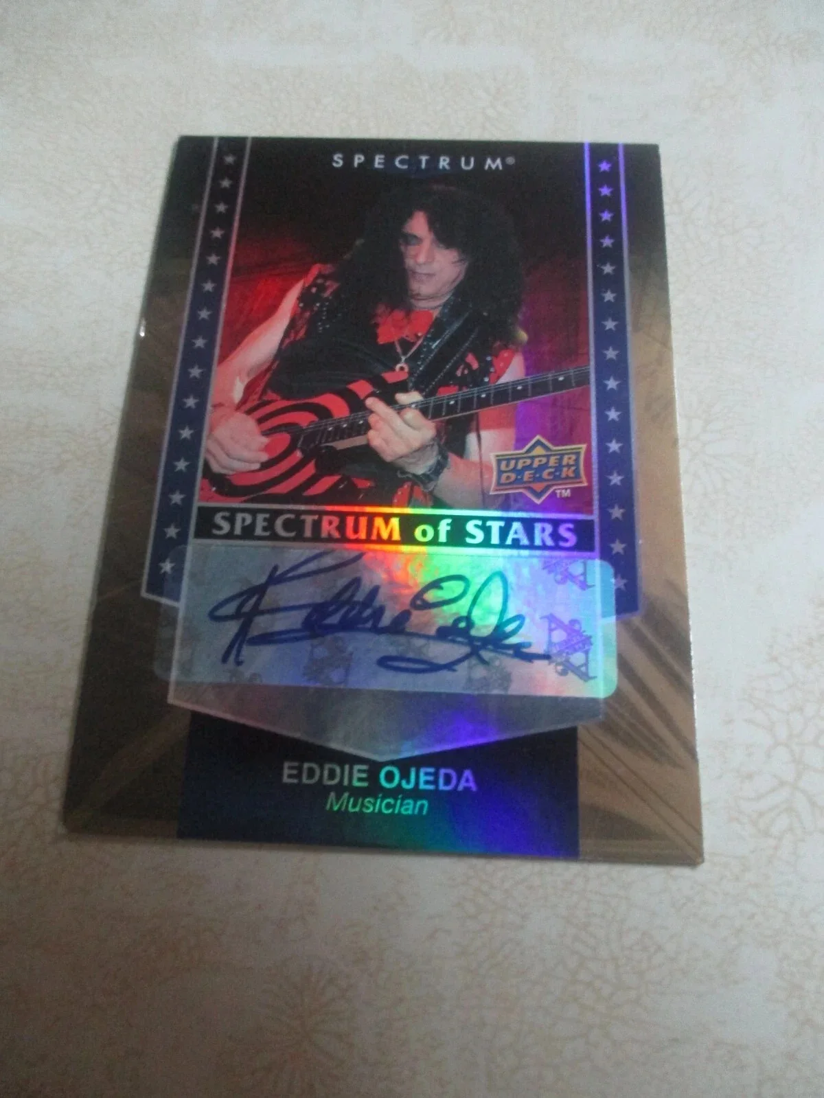EDDIE O'JEDA TWISTED SISTER SIGNED/AUTOGRAPHED UPPER DECK SPECTRUM OF STARS CARD, image 2