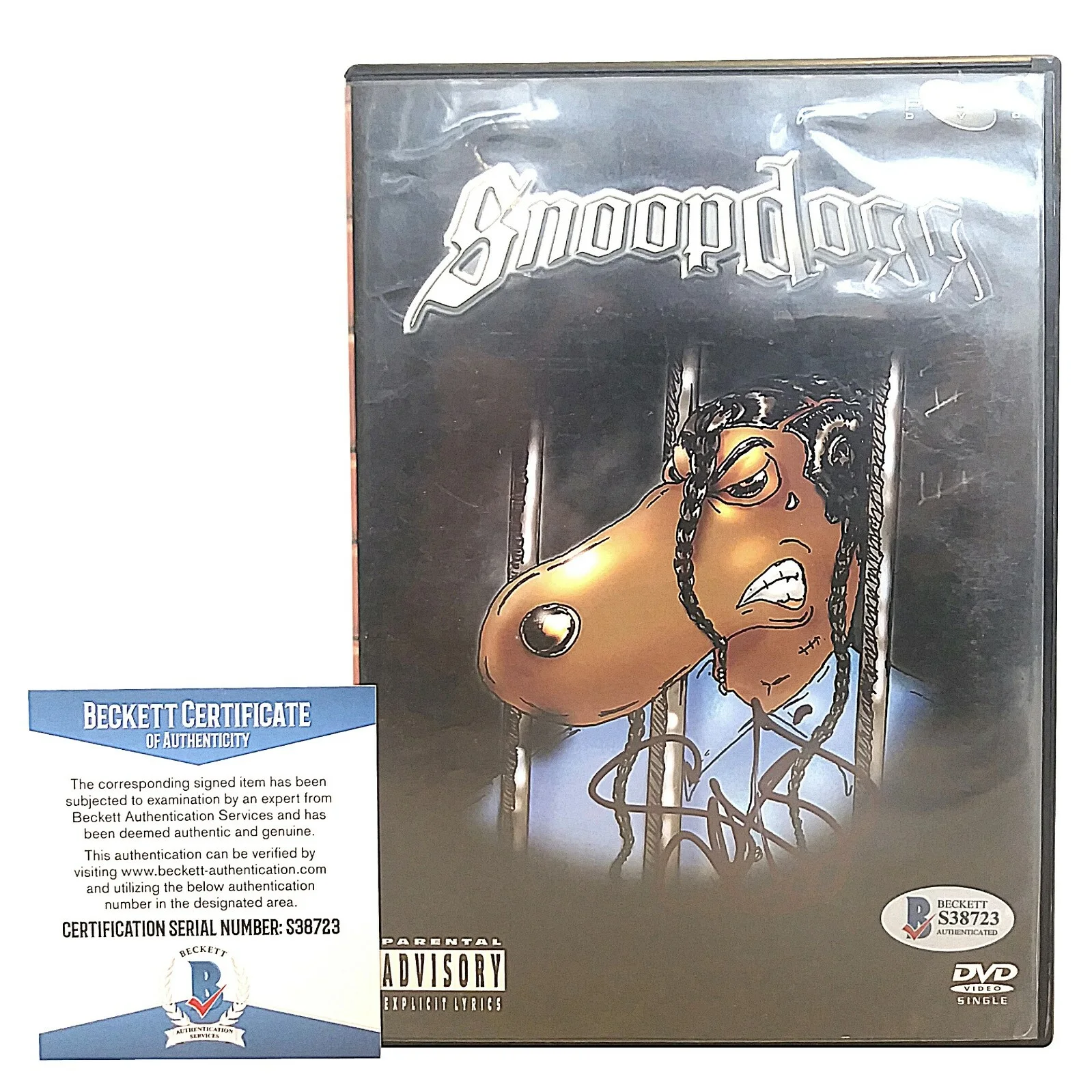 Snoop Dogg — Snoop Dogg Signed Lay Low DVD Cover Beckett BAS COA Rap Hip Hop Video Auto, image 2