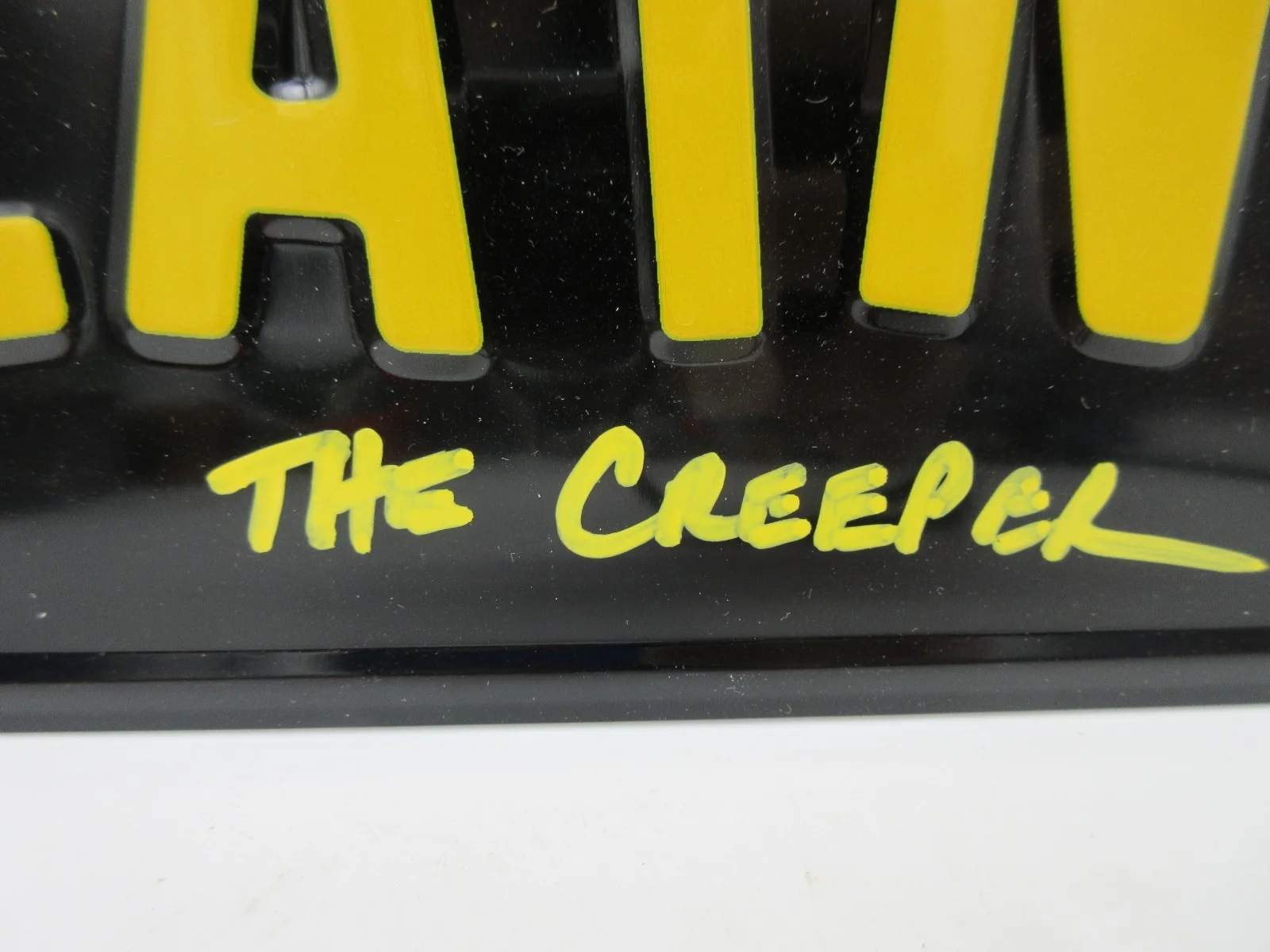Jonathan Breck — Jonathan Breck The Creeper Autographed BEATNGU License Plate JSA Certified, image 3