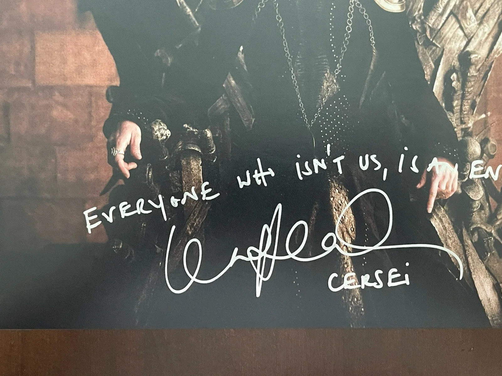 Lena Headey — Lena Headey Cersei Lannister Game of Thrones Signed Auto 11x14 PHOTO Beckett BAS, изображение 3