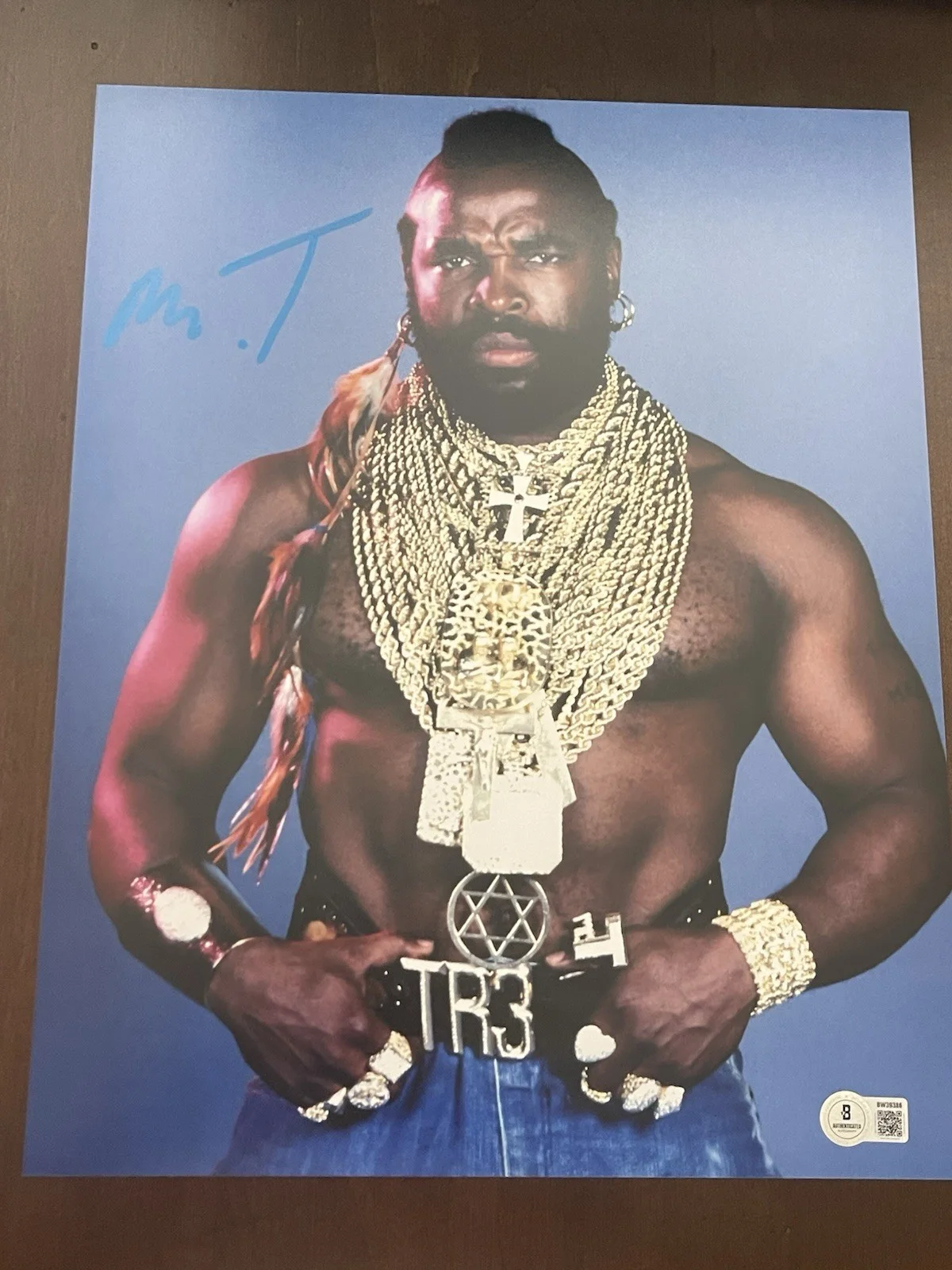 Mr T — Mr. T Hand Signed 11x14 Color Photo - Beckett (BAS) Certified (#455), изображение 3