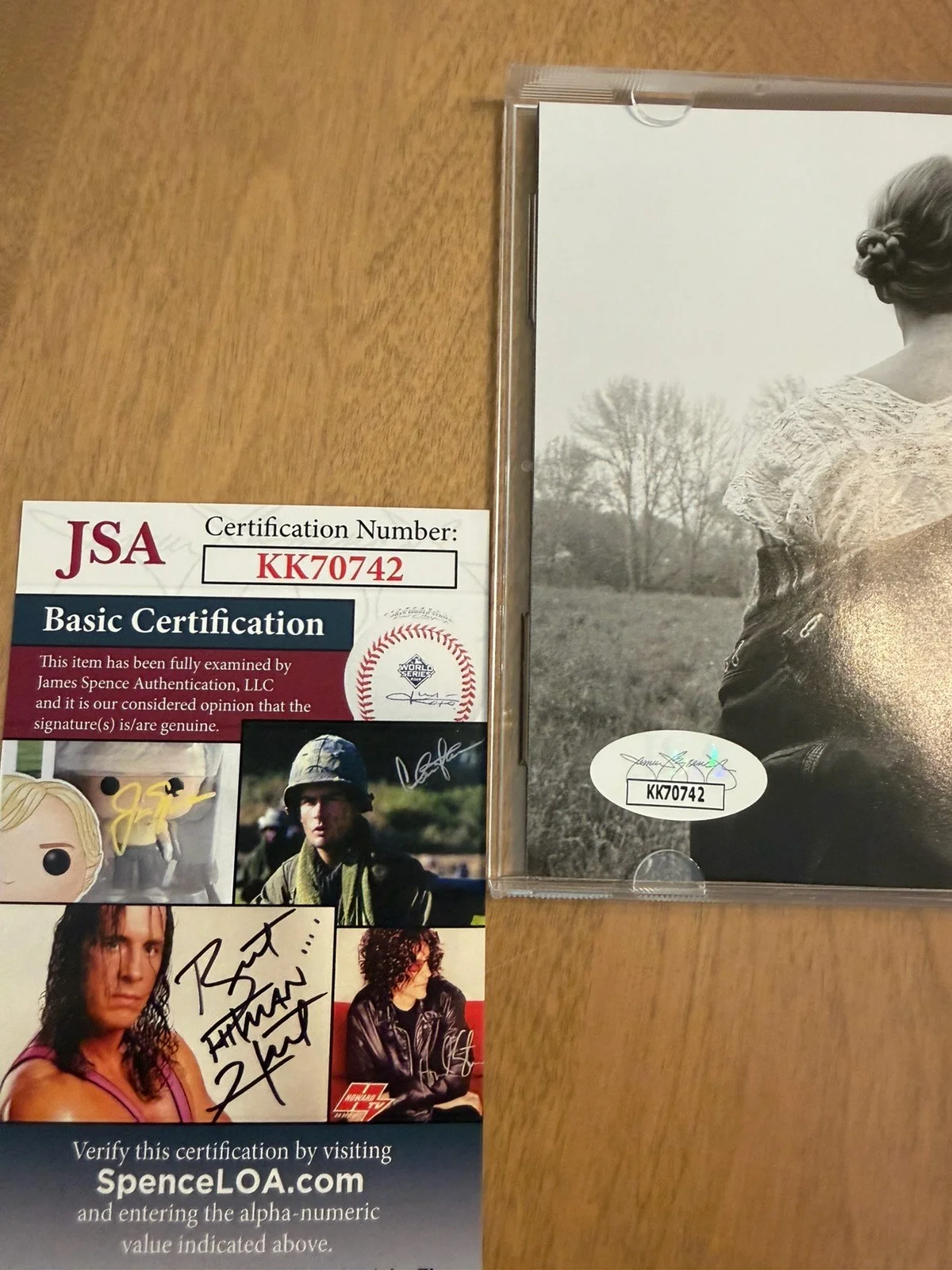 Taylor Swift Signed Folklore CD JSA COA TTPD Showgirl Eras AUTHENTIC autograph, image 2
