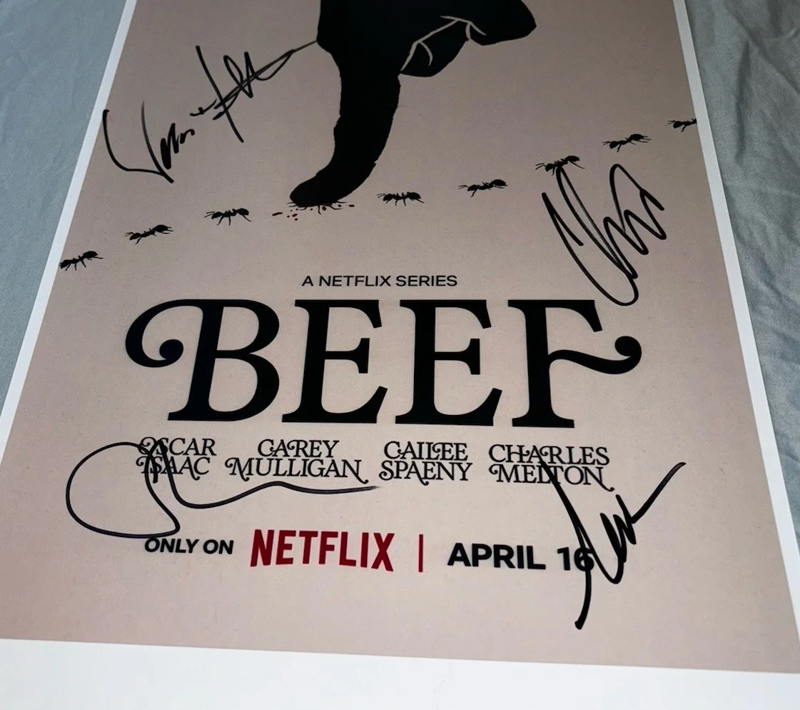 Beef Signed Season 2 Cast 12x18 Photo x4 Carey Mulligan, Charles Melton +2, изображение 2