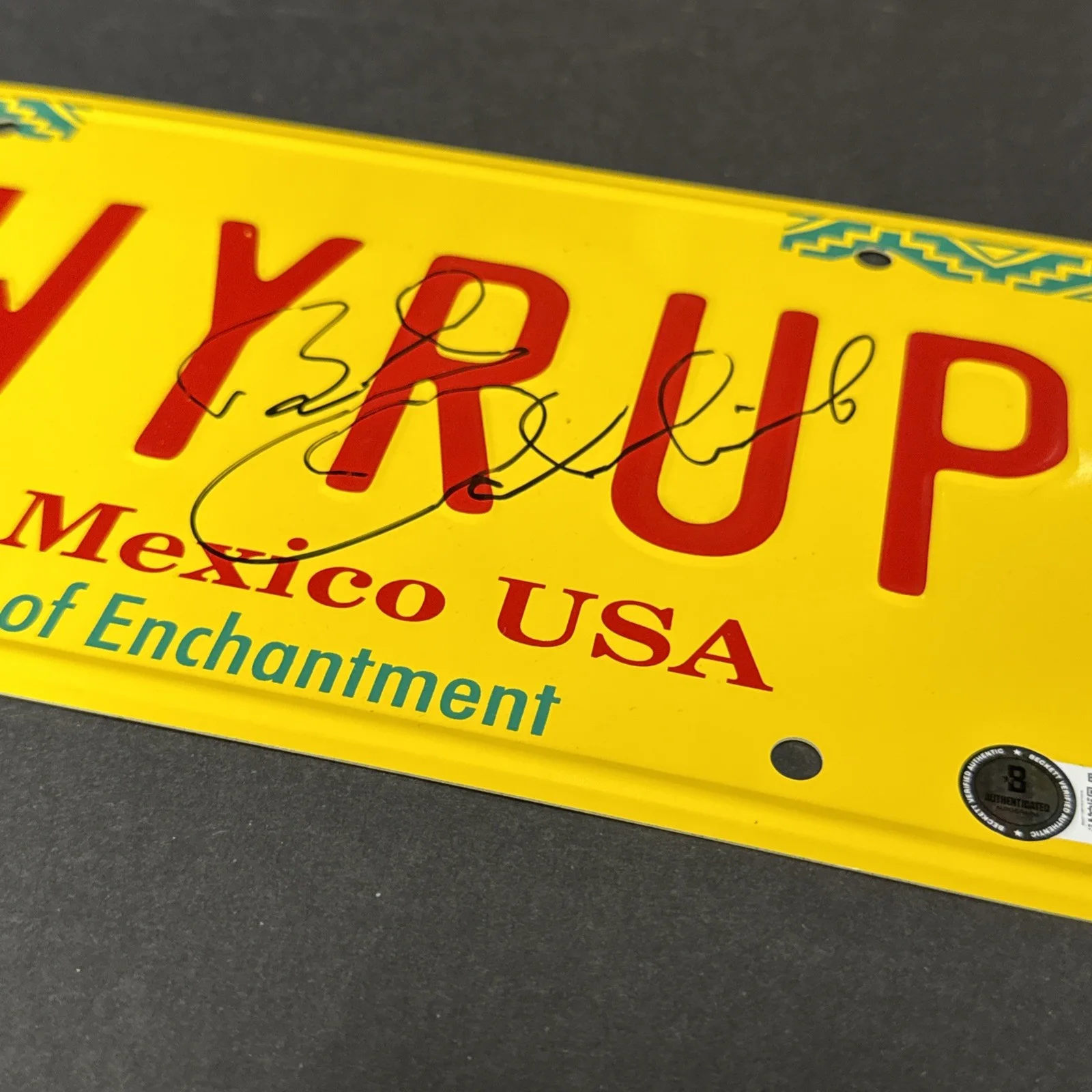 Bob Odenkirk Signed Better Call Saul License Plate Beckett BAS A, image 3