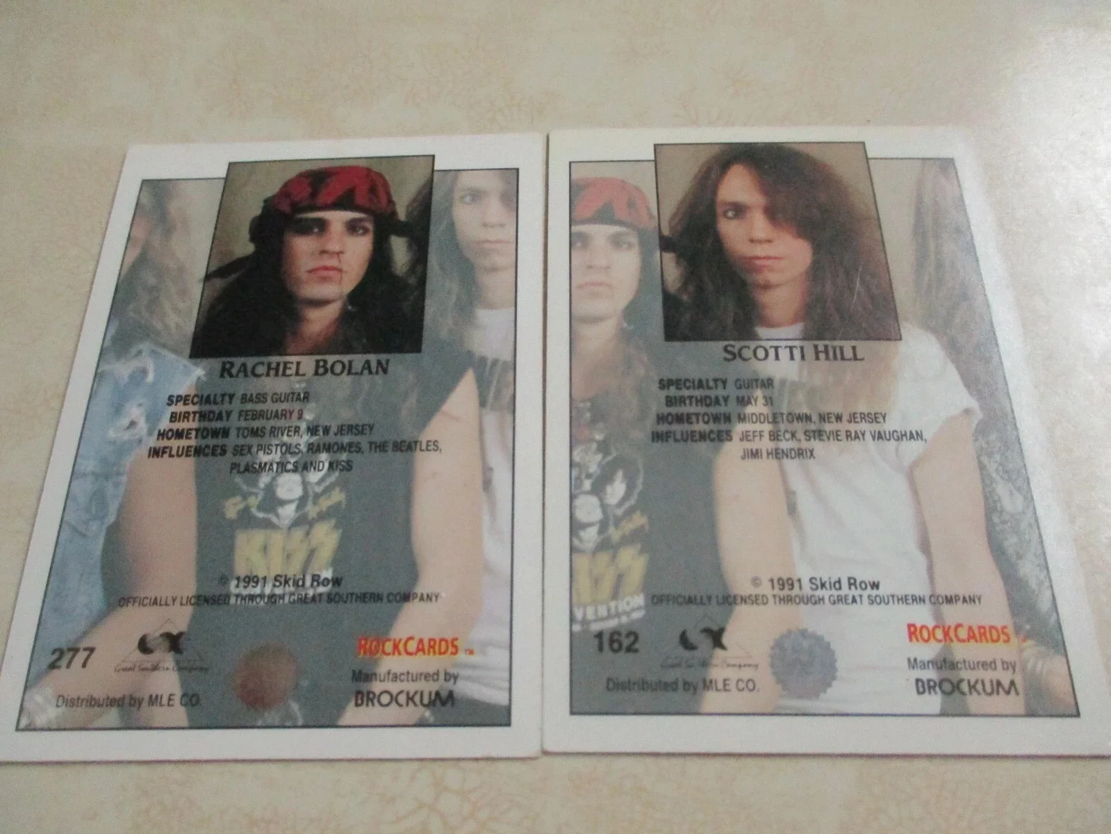SKID ROW LOT OF 2 AUTHENTIC SIGNED/AUTOGRAPHED ROCKCARDS-RACHEL BOLAN + 1, изображение 4