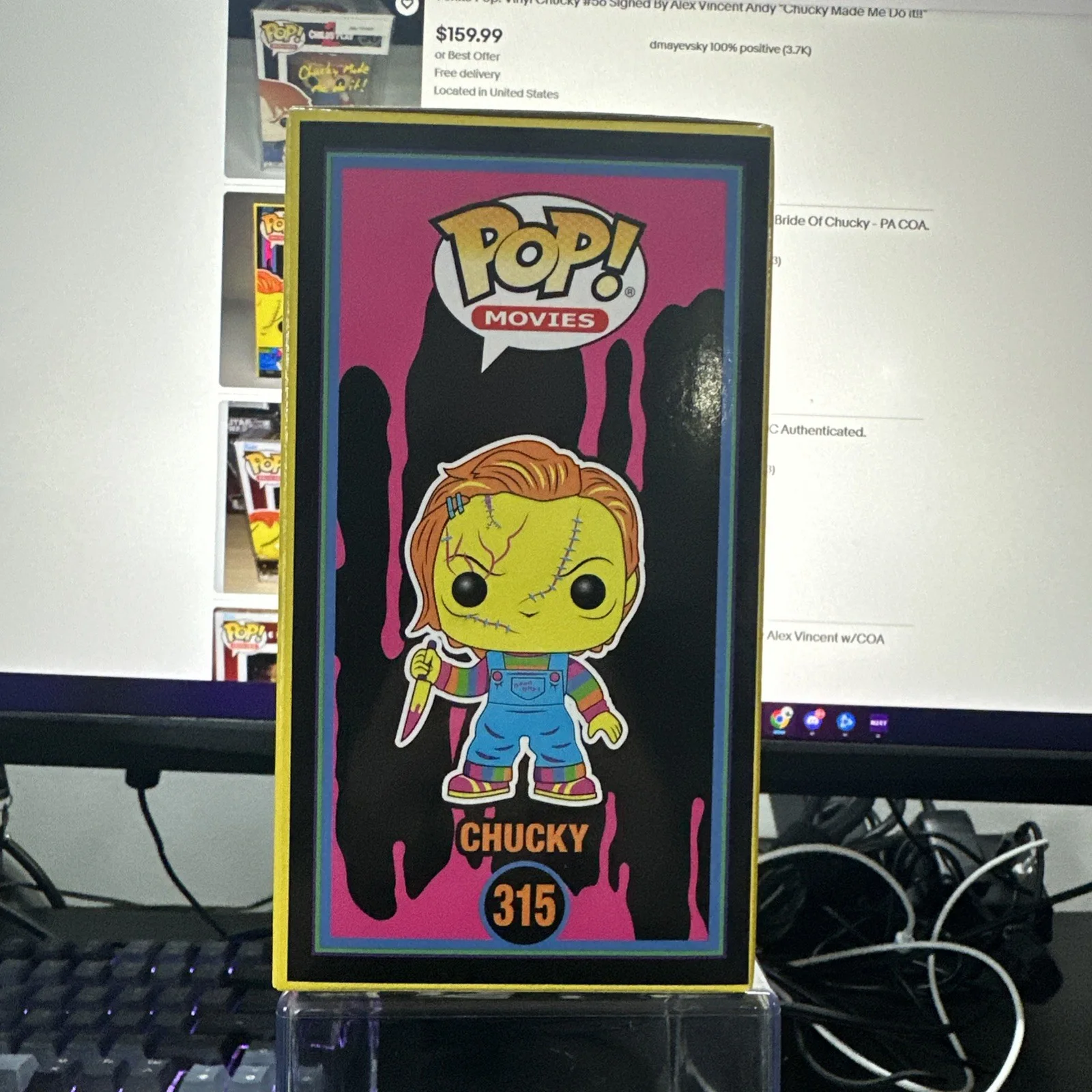Alex Vincent Signed "Bride of Chucky" #315 Chucky Funko Pop! Inscribed "Andy" PA, изображение 4