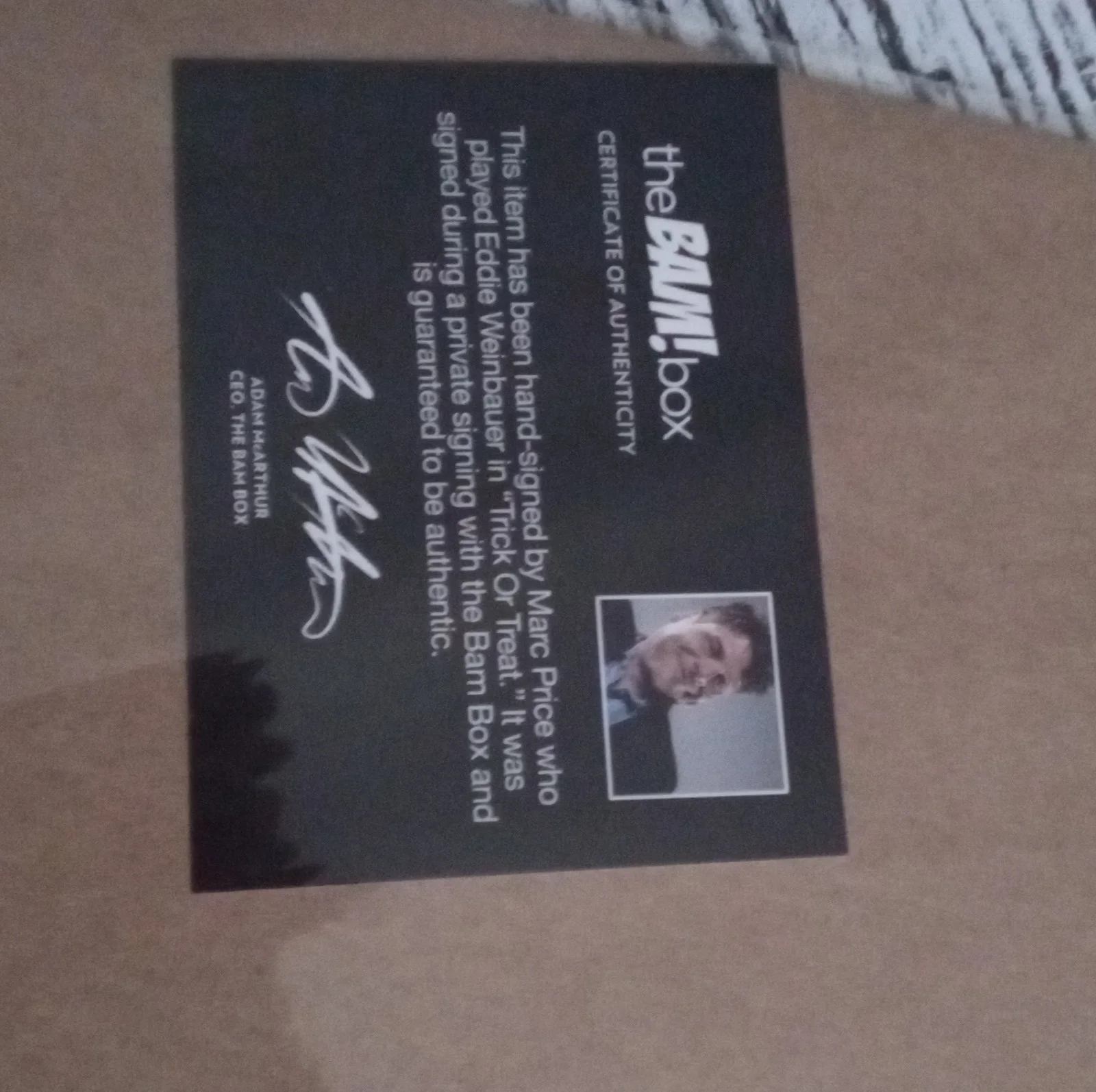 Marc Price — Marc Price Signed Trick or Treat Movie Poster Eddie Weinbauer BAM Autograph, изображение 3