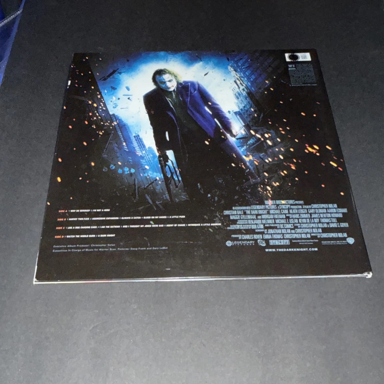 Hans Zimmer Signed Dark Knight Composer Soundtrack Vinyl Record Beckett BAS A, изображение 3
