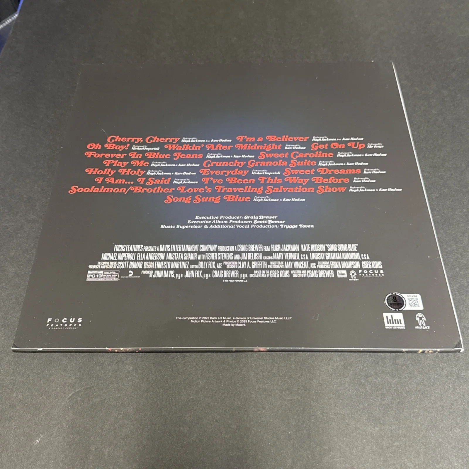 Hugh Jackman Signed Song Sung Blue Soundtrack Vinyl Record Beckett BAS, image 2