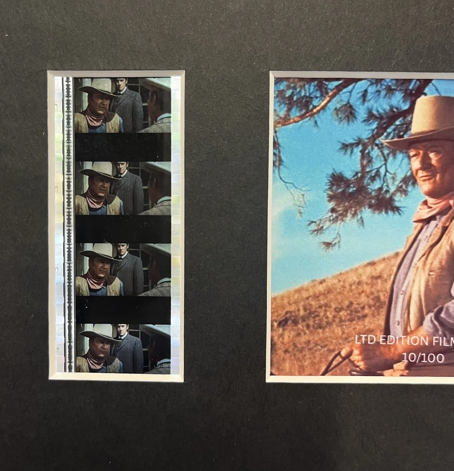CHISUM. John Wayne. 35mm Film Cell Mounted Display, image 3