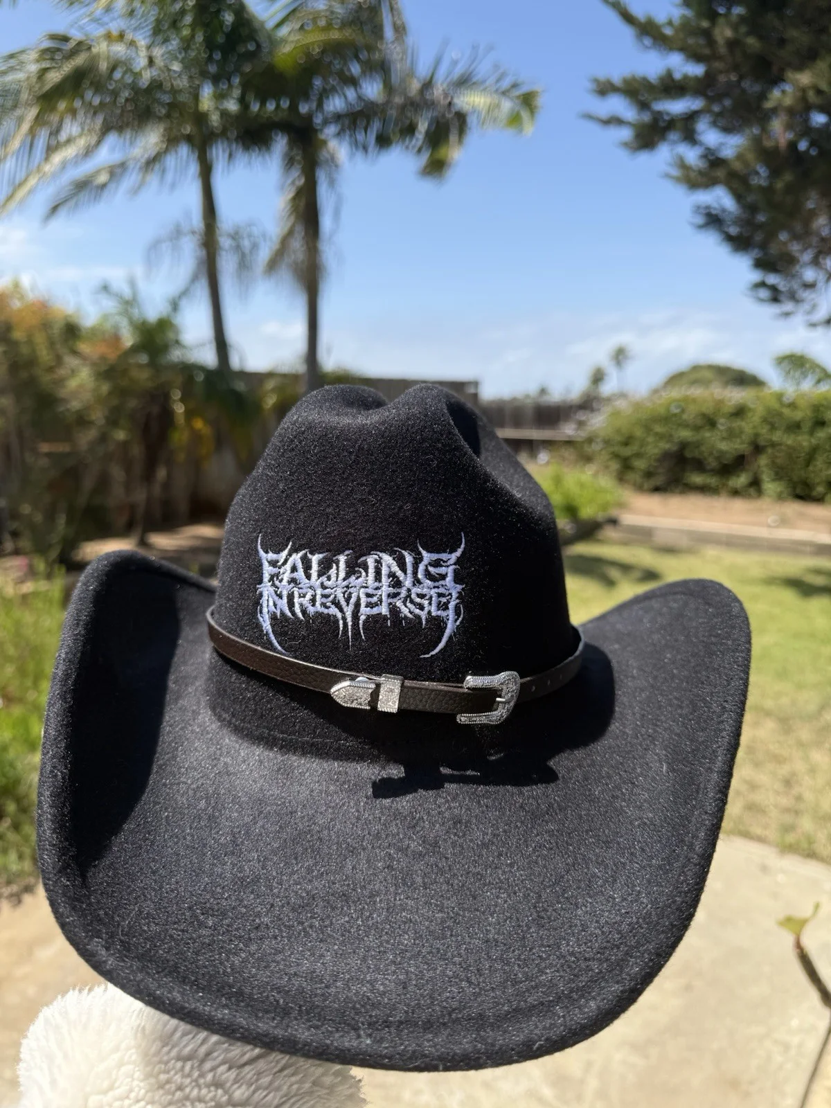 Falling In Reverse Autographed Original Black Western Cowboy Hat, image 2