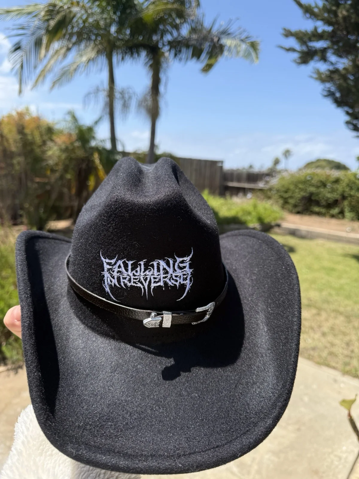 Falling In Reverse Autographed Original Black Western Cowboy Hat, image 3