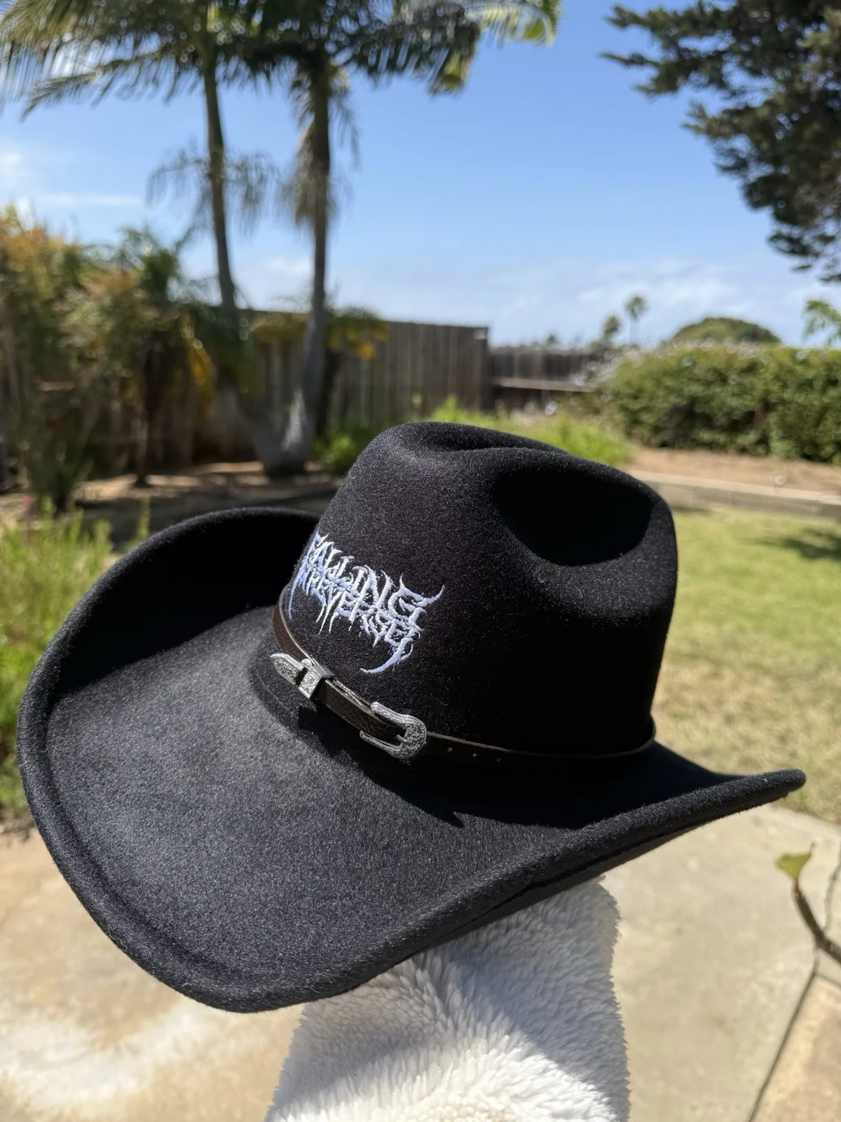 Falling In Reverse Autographed Original Black Western Cowboy Hat, image 4