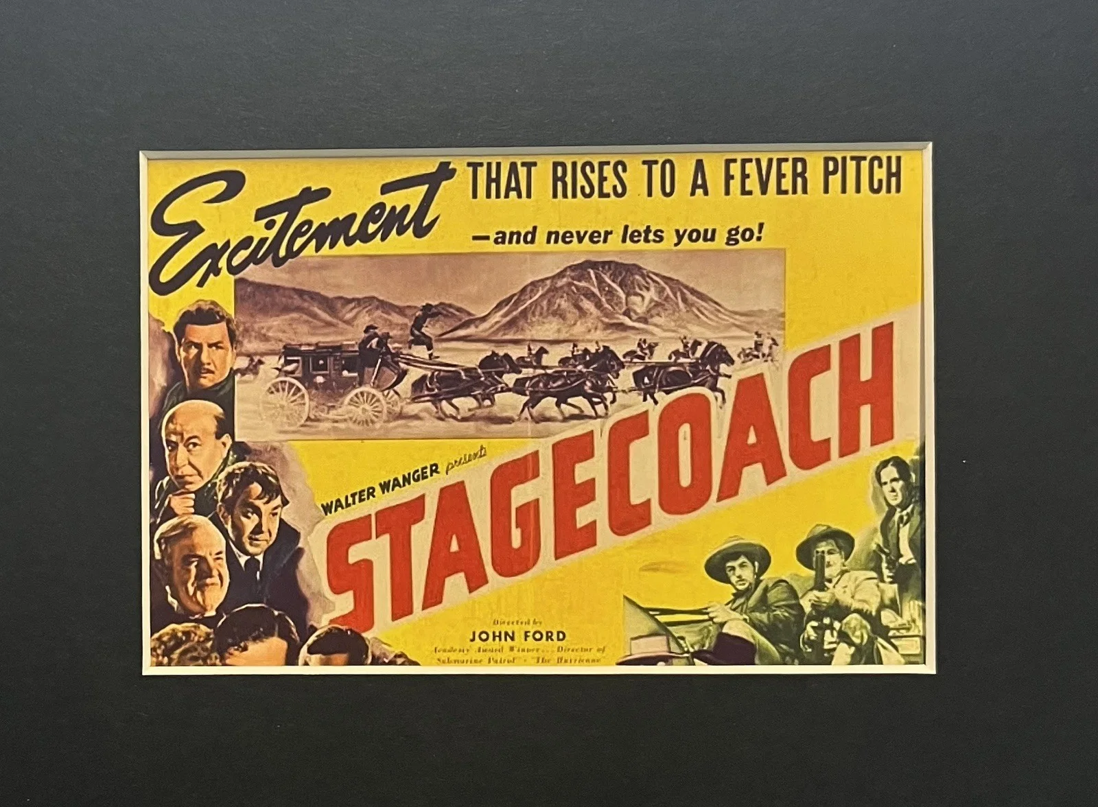 STAGECOACH. John Wayne. 35mm Film Cell Mounted Display, image 2