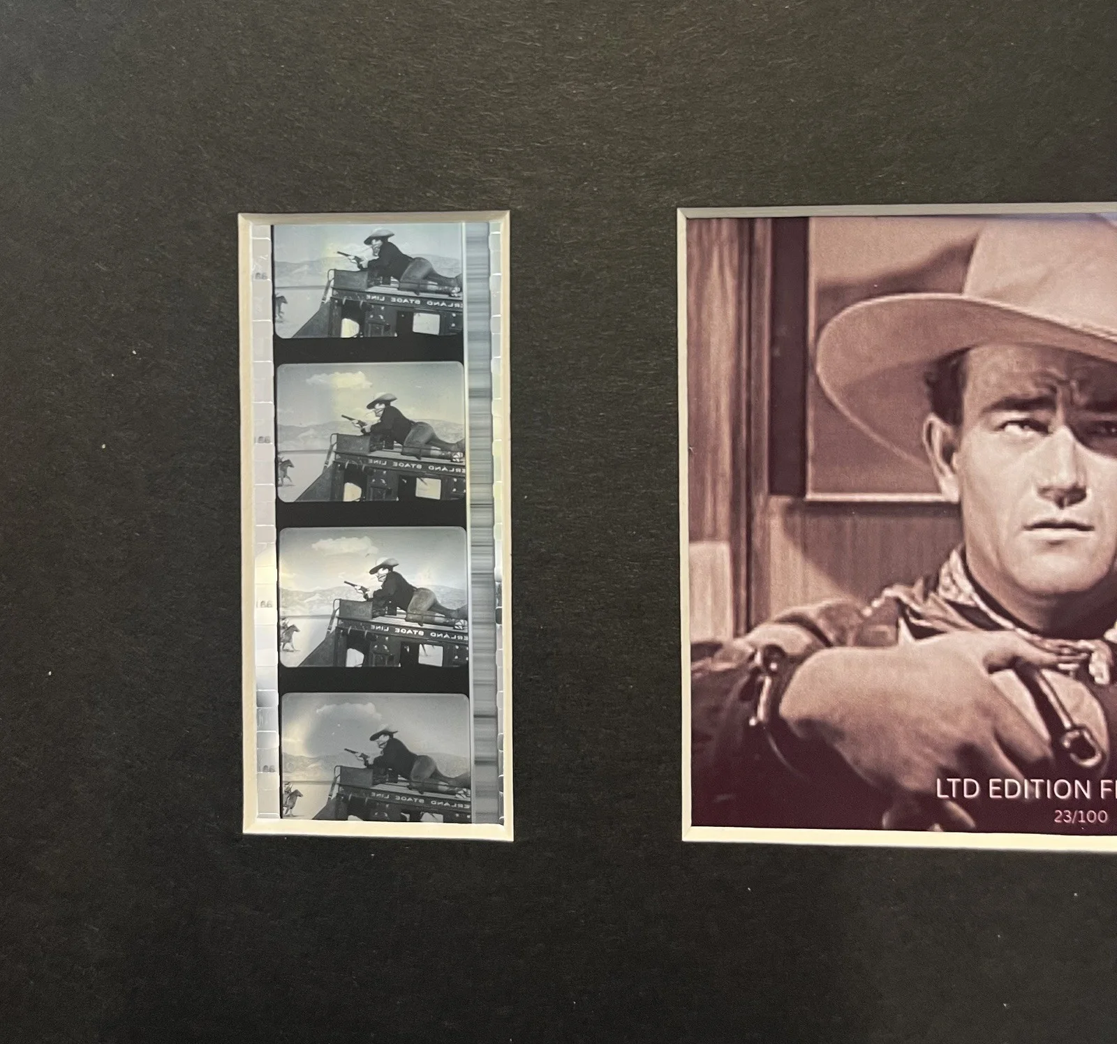 STAGECOACH. John Wayne. 35mm Film Cell Mounted Display, image 3