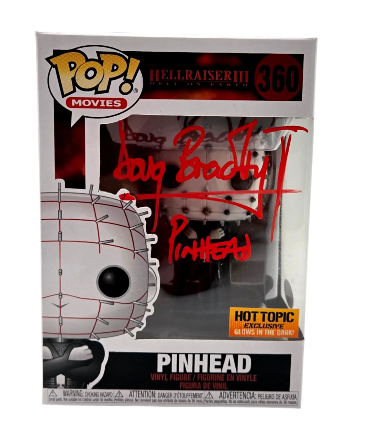 Doug Bradley — Doug Bradley Signed Funko Pop Pinhead Hellraiser Autograph Horror HT JSA COA 37, image 2