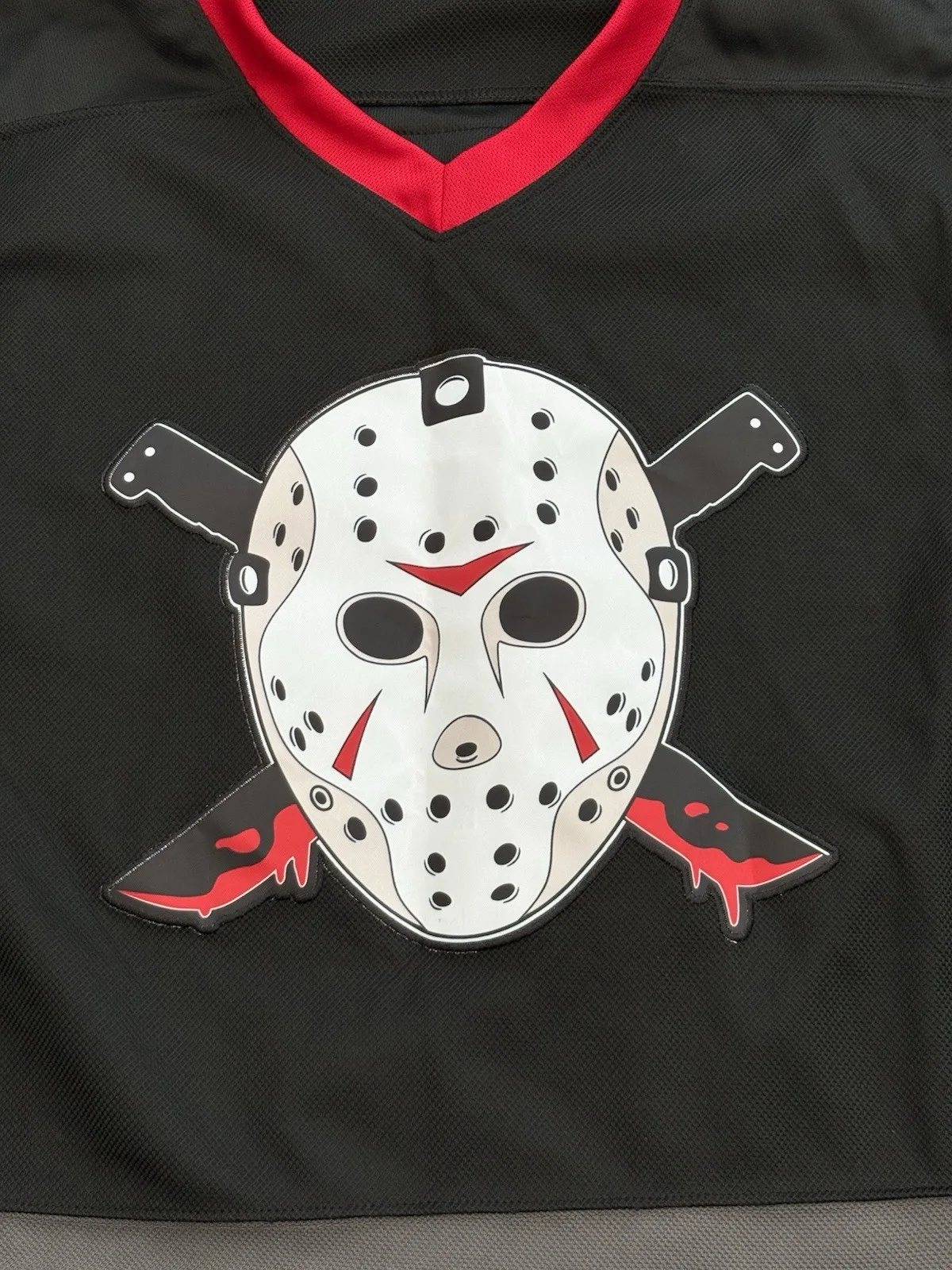 Jason Voorhees Friday the 13th Hockey Jersey - "I Never Die!" - Size M -Stitched, изображение 4