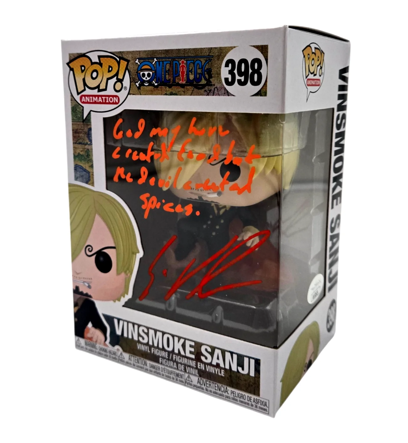 Eric Vale — Eric Vale Autograph Funko One Piece Pop Vinsmoke Sanji Signed Anime JSA COA 619