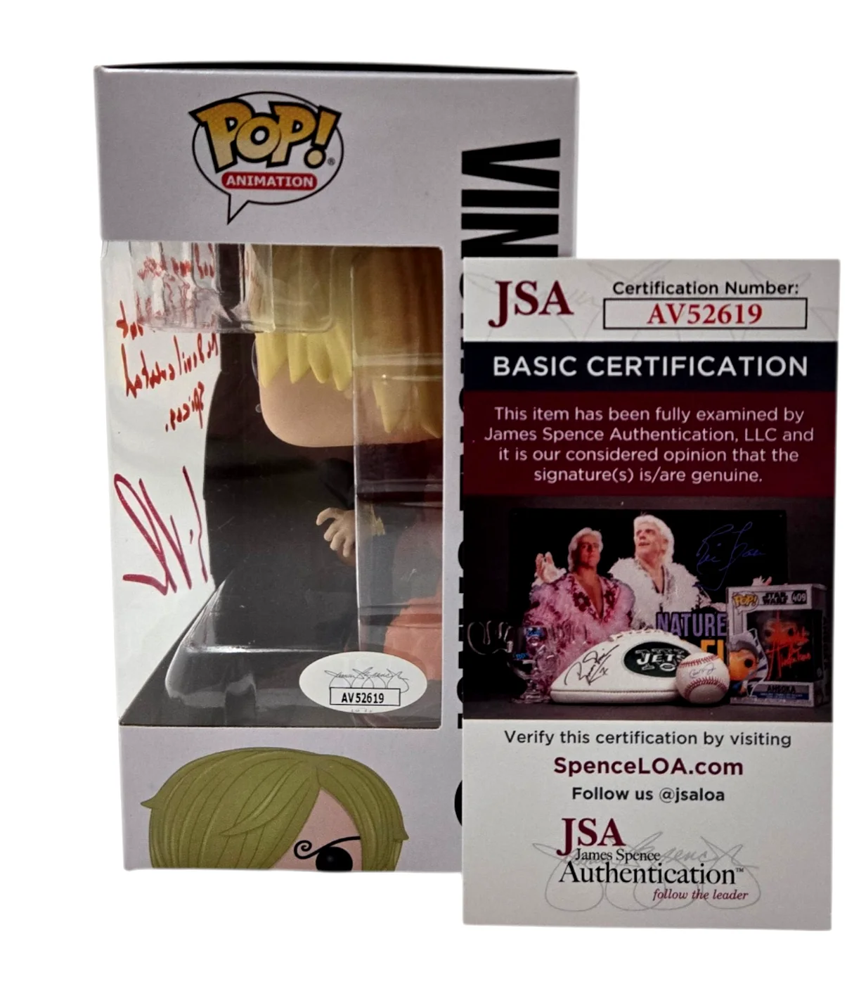 Eric Vale — Eric Vale Autograph Funko One Piece Pop Vinsmoke Sanji Signed Anime JSA COA 619, изображение 2