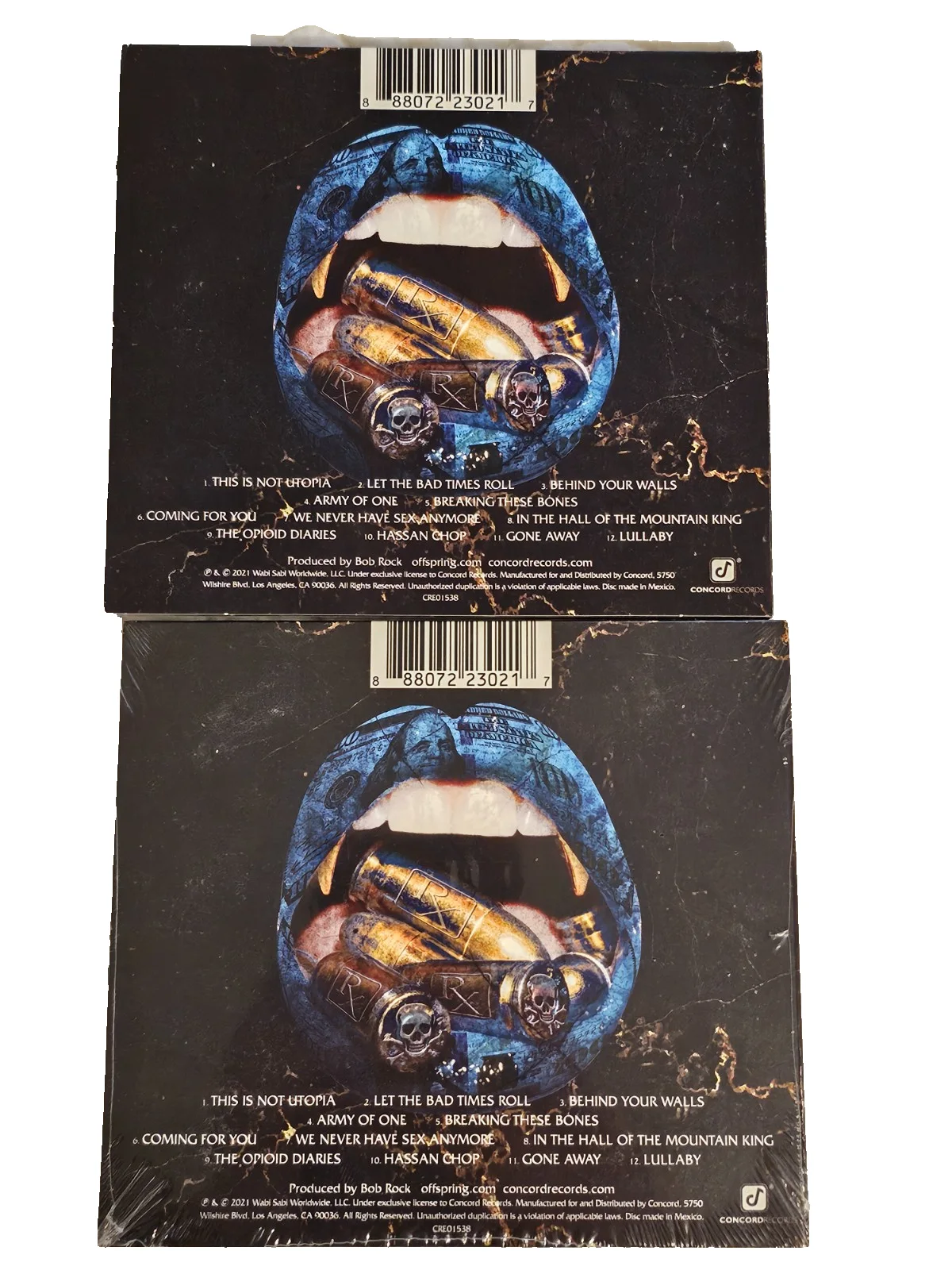 The Offspring Let The Bad Times Roll Signed CD New Dexter Noodles Pete, image 4