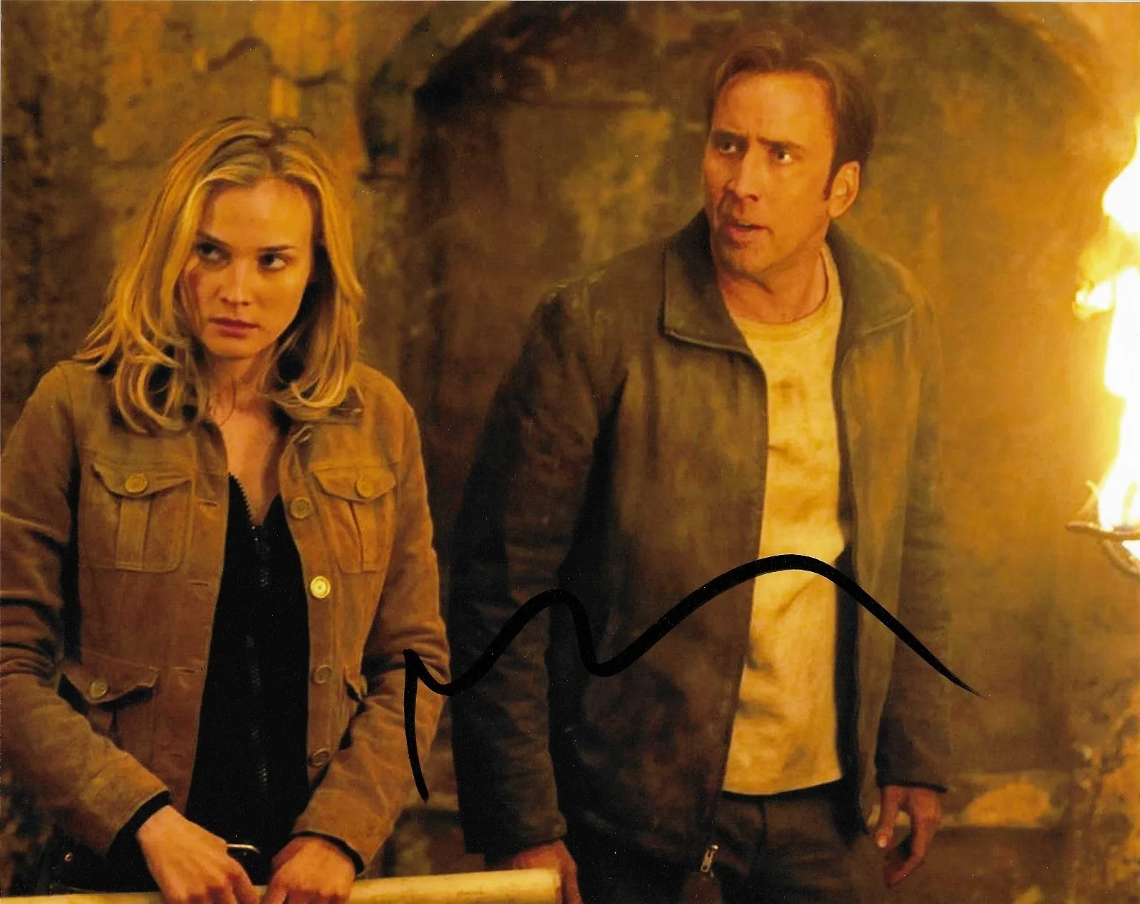 Nicholas Cage — Nicholas Cage, NATIONAL TREASURE Signed, C.O.A., WINDTALKERS The Rock 8x10 PHOTO