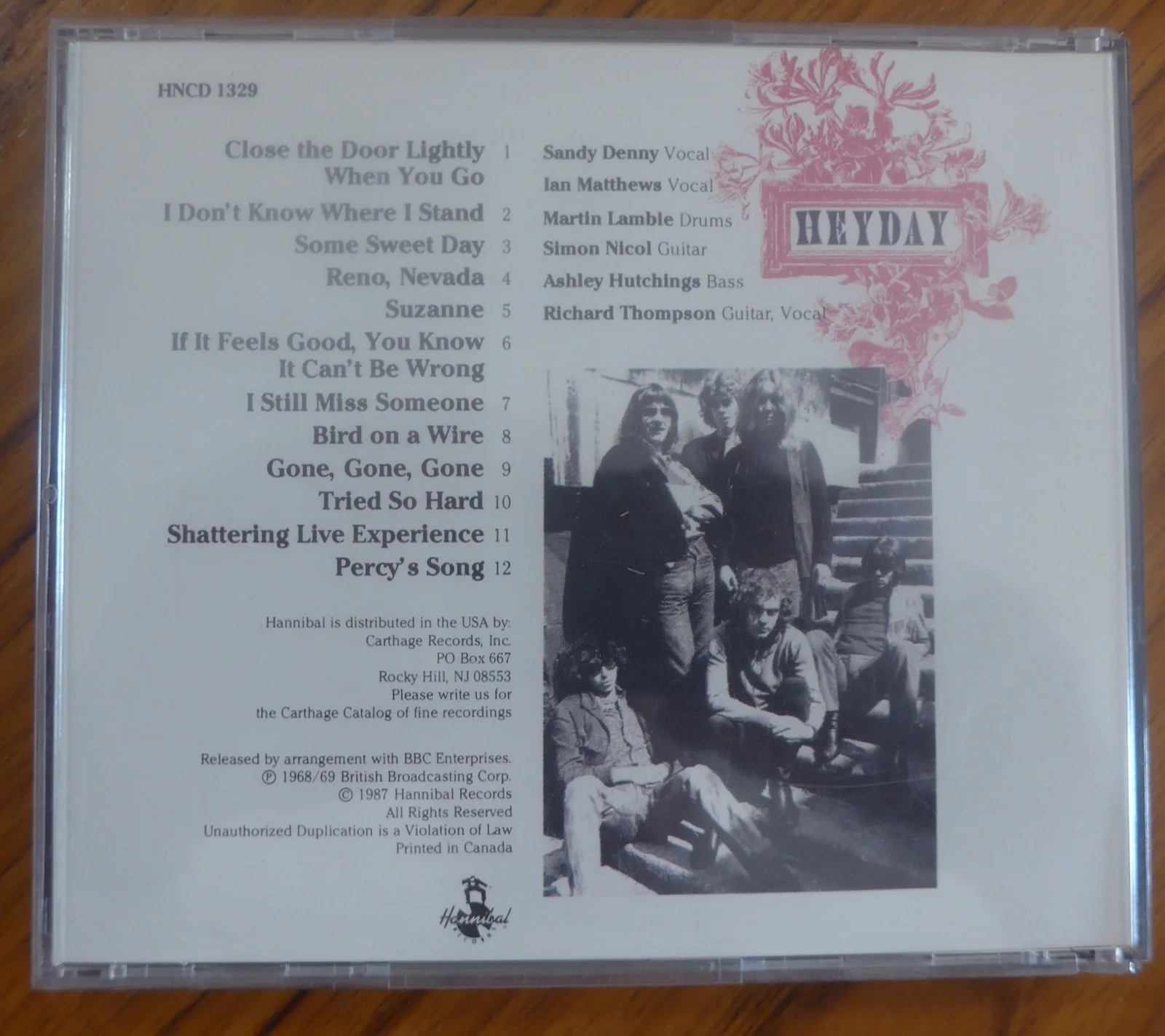 RICHARD THOMPSON signed auto "Fairport Convention Heyday BBC 1968-1969 Sessions, image 3