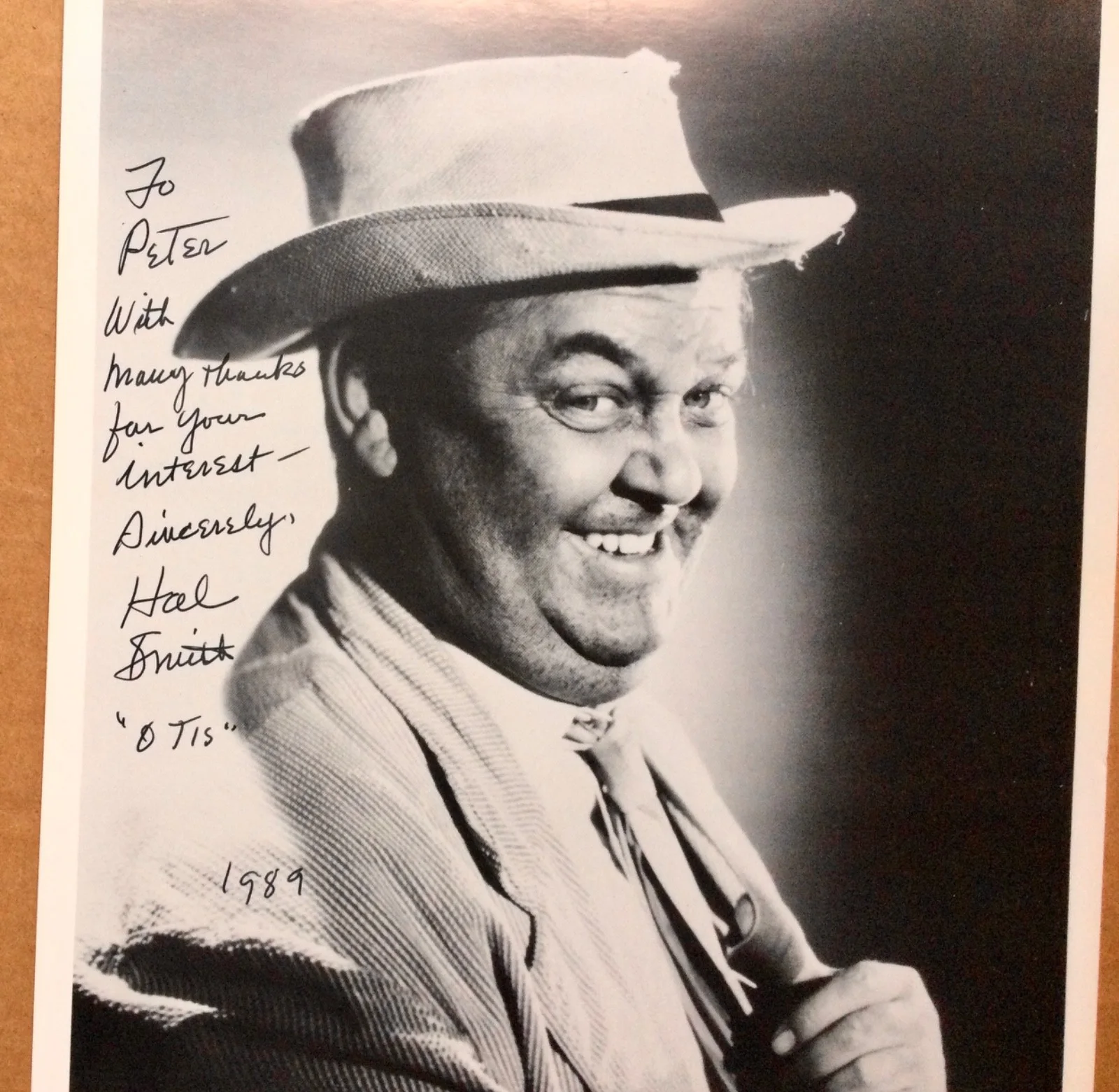 Hal Smith — Hal Smith (1916-1994) Otis on Andy Griffith show Signed Autograph 8x10 Photo., изображение 2
